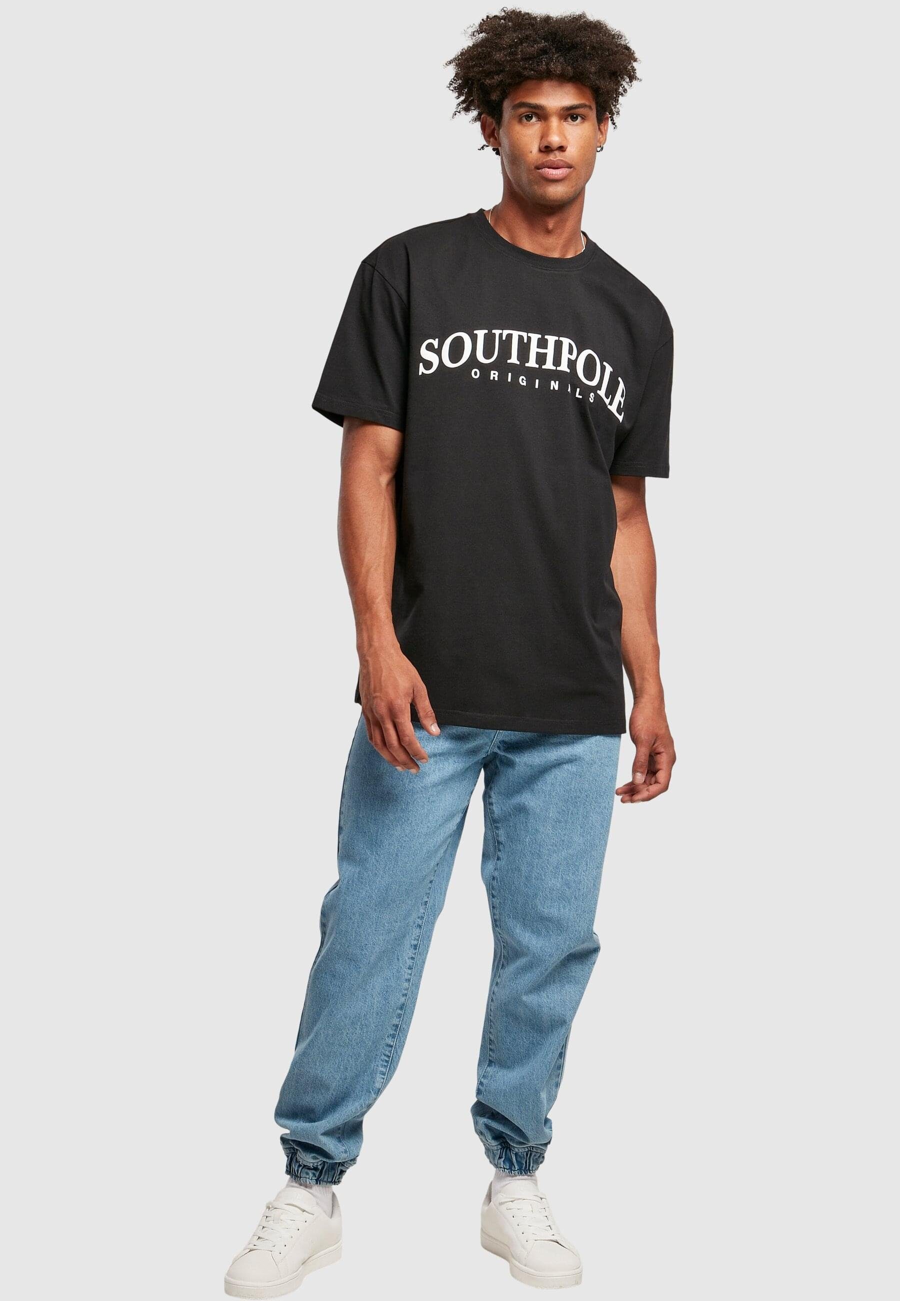 Print Herren black Tee Puffer Southpole T-Shirt Southpole (1-tlg)