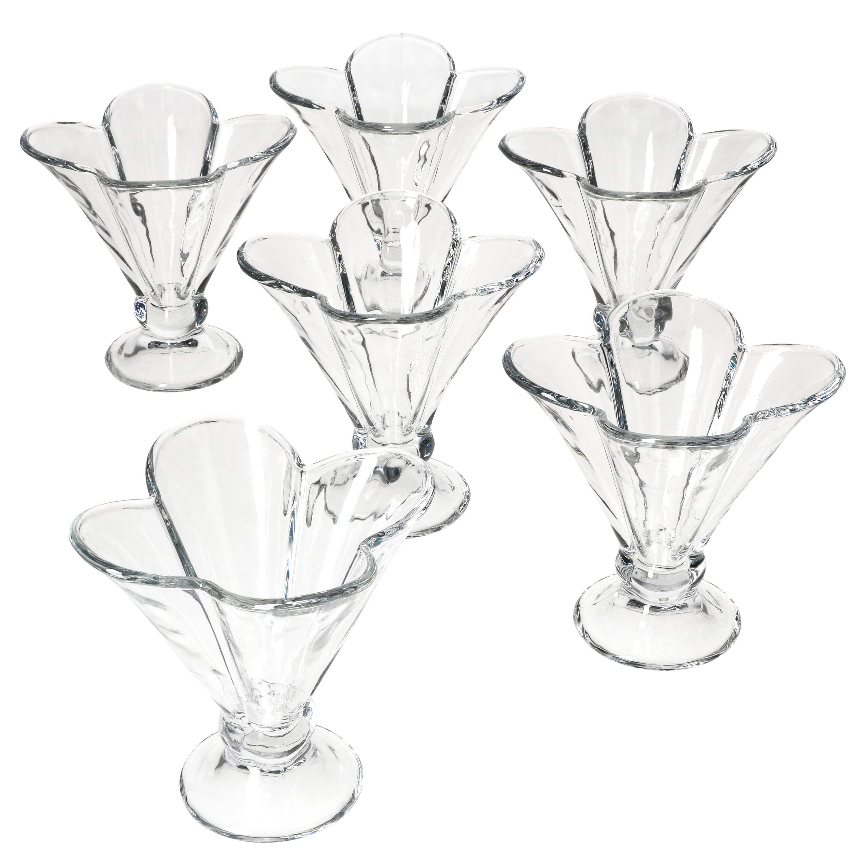 MamboCat Eisschale 6x KLOVER Eisbecher mit Fuß 150ml, Glas