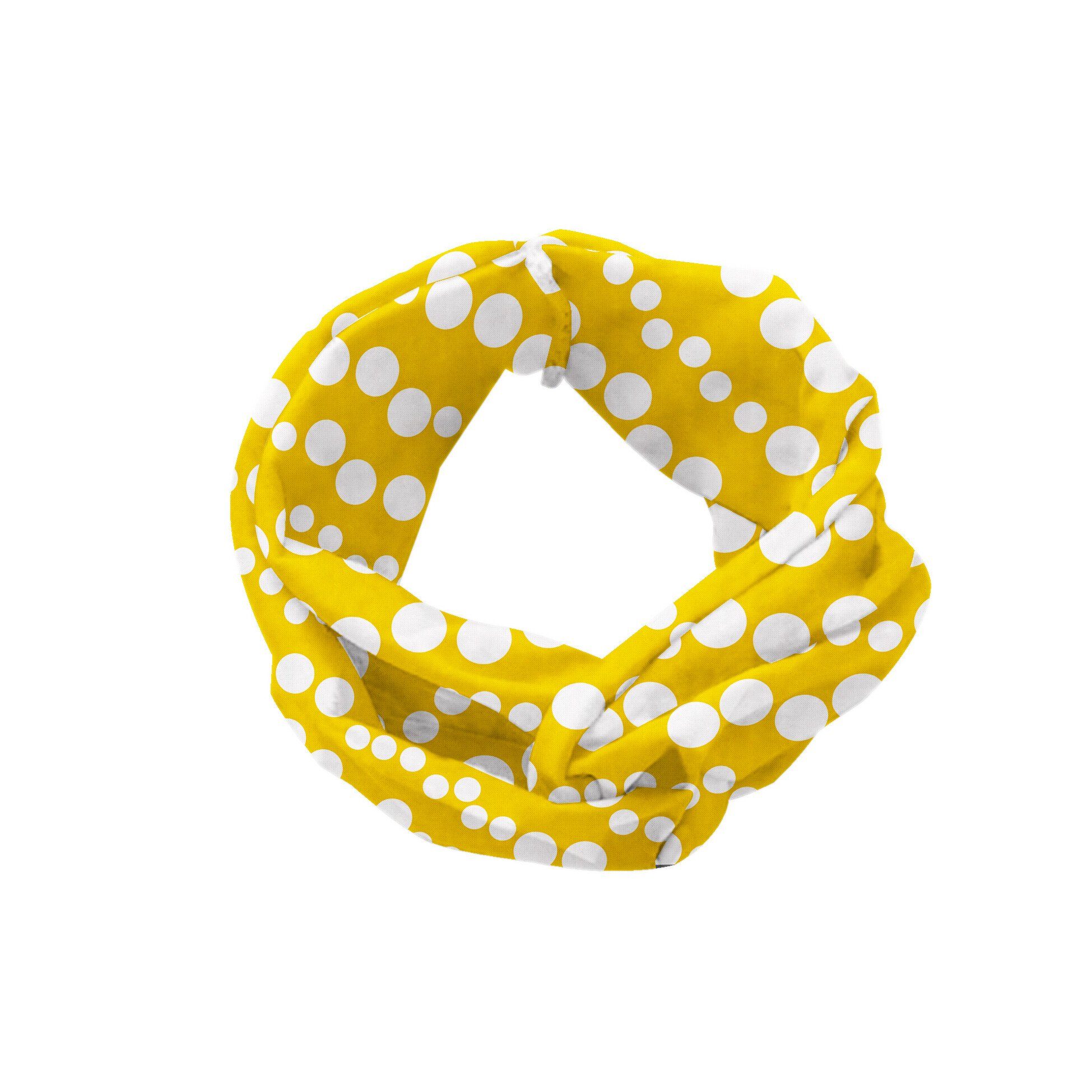 Gelb Doodle und Weiß Kreise Angenehme Abakuhaus und alltags Stirnband accessories Elastisch