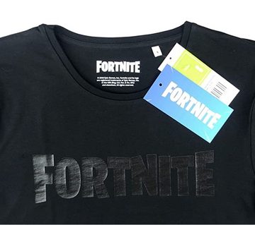 Fortnite T-Shirt FORTNITE T-SHIRT schwarz / schwarz Logo Epic Games Jugendliche + Erwachsene Gr. S M L XL XXL