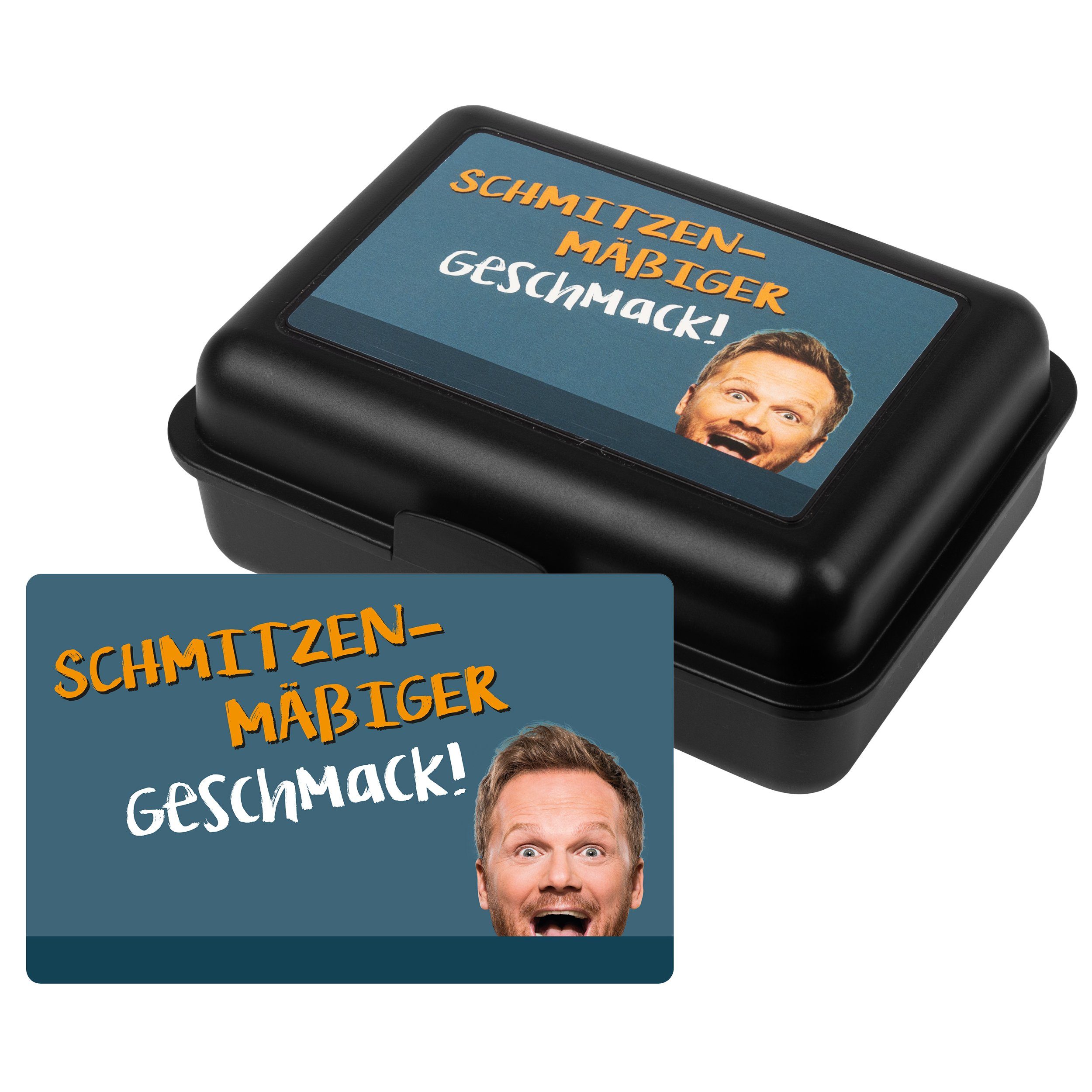 (PP) - Kunststoff United Schmitzenmäßiger Schwarz, Ralf Labels® Brotdose Lunchbox Geschmack! Schmitz