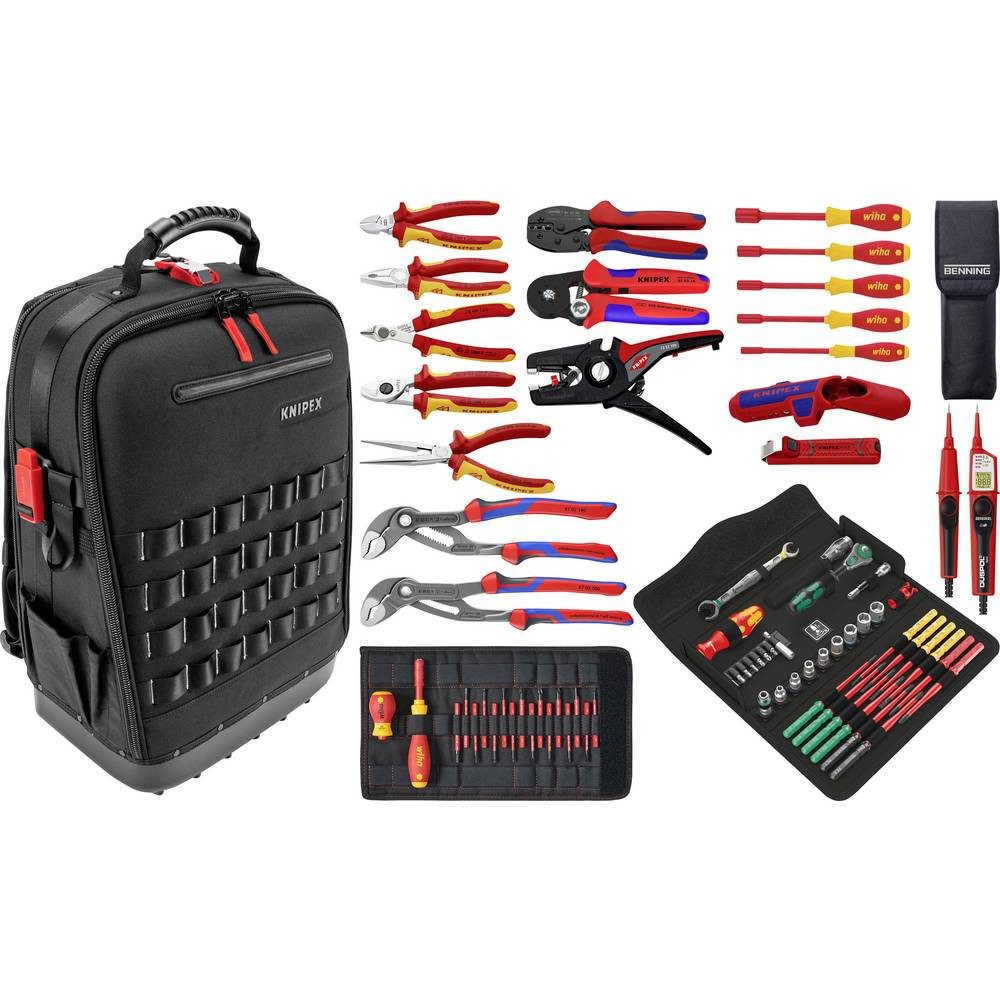 Knipex Werkzeugkoffer RR-3790184 Werkzeug-Rucksack 18teilig