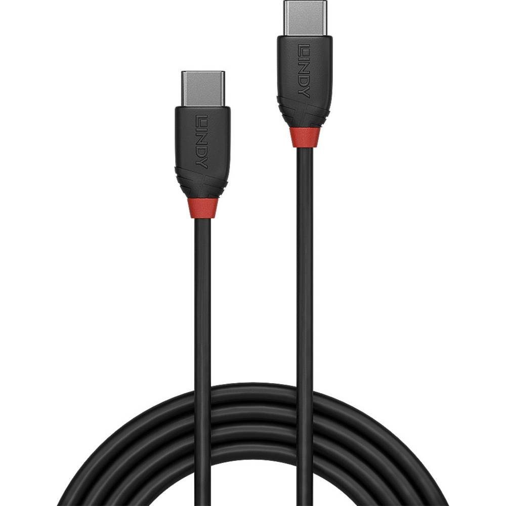 Lindy 1.5m USB 3.2 Typ C Kabel, 20 GBit/s, Black Line 36907 USB-Kabel, beidseitig verwendbarer Stecker