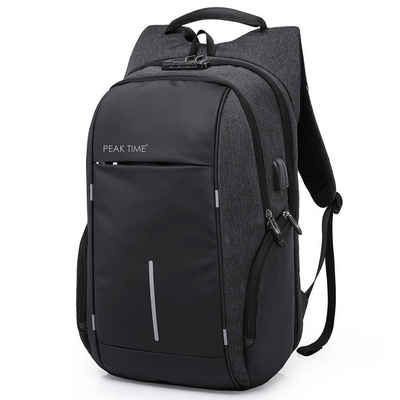 PEAK TIME Tagesrucksack »PT-304«, Cityrucksack mit praktischen Seitentaschen