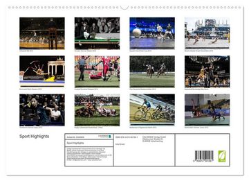 CALVENDO Wandkalender Sport Highlights (Premium, hochwertiger DIN A2 Wandkalender 2023, Kunstdruck in Hochglanz)