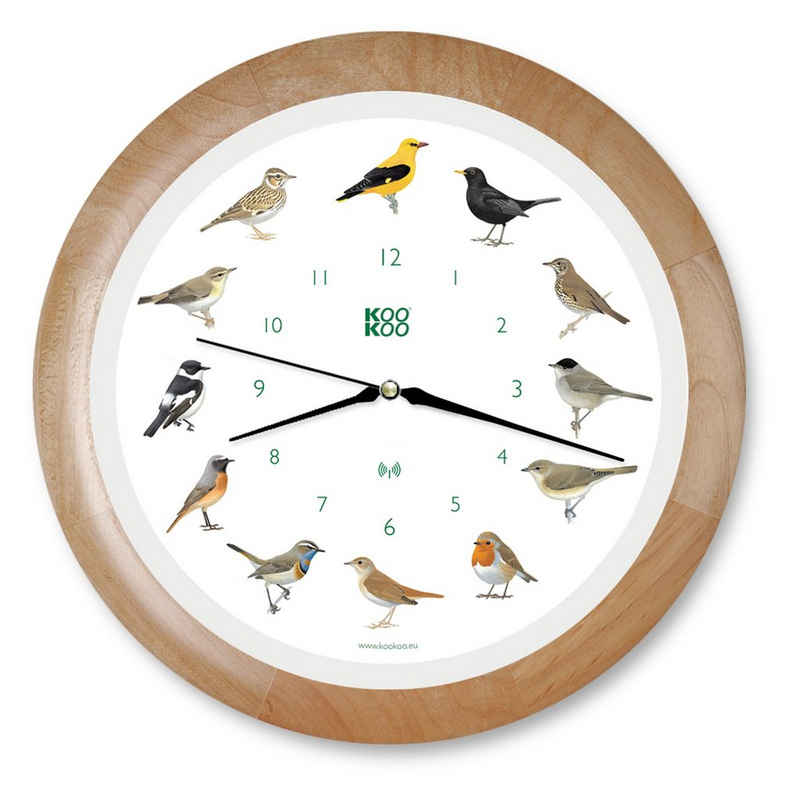 KOOKOO Wanduhr Singvögel