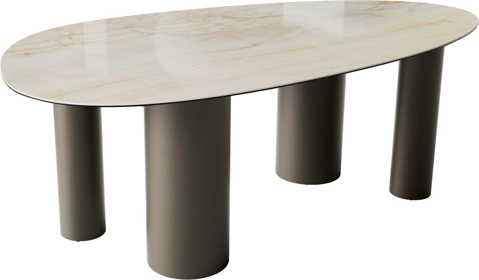 DELIFE Esstisch Edge, Oval Keramik Iris günstig online kaufen