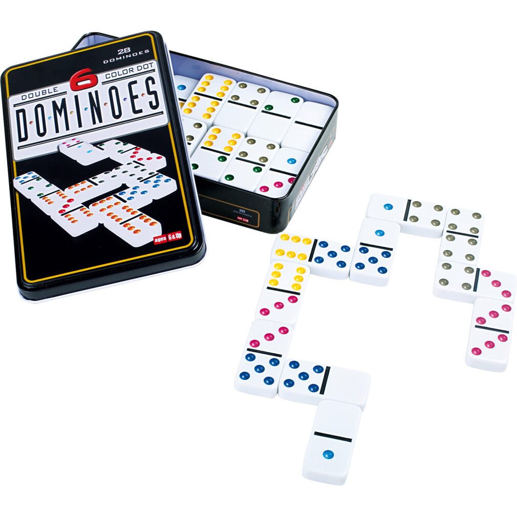 Spiel 3493 Domino, Spieleklassiker in 6 Farben