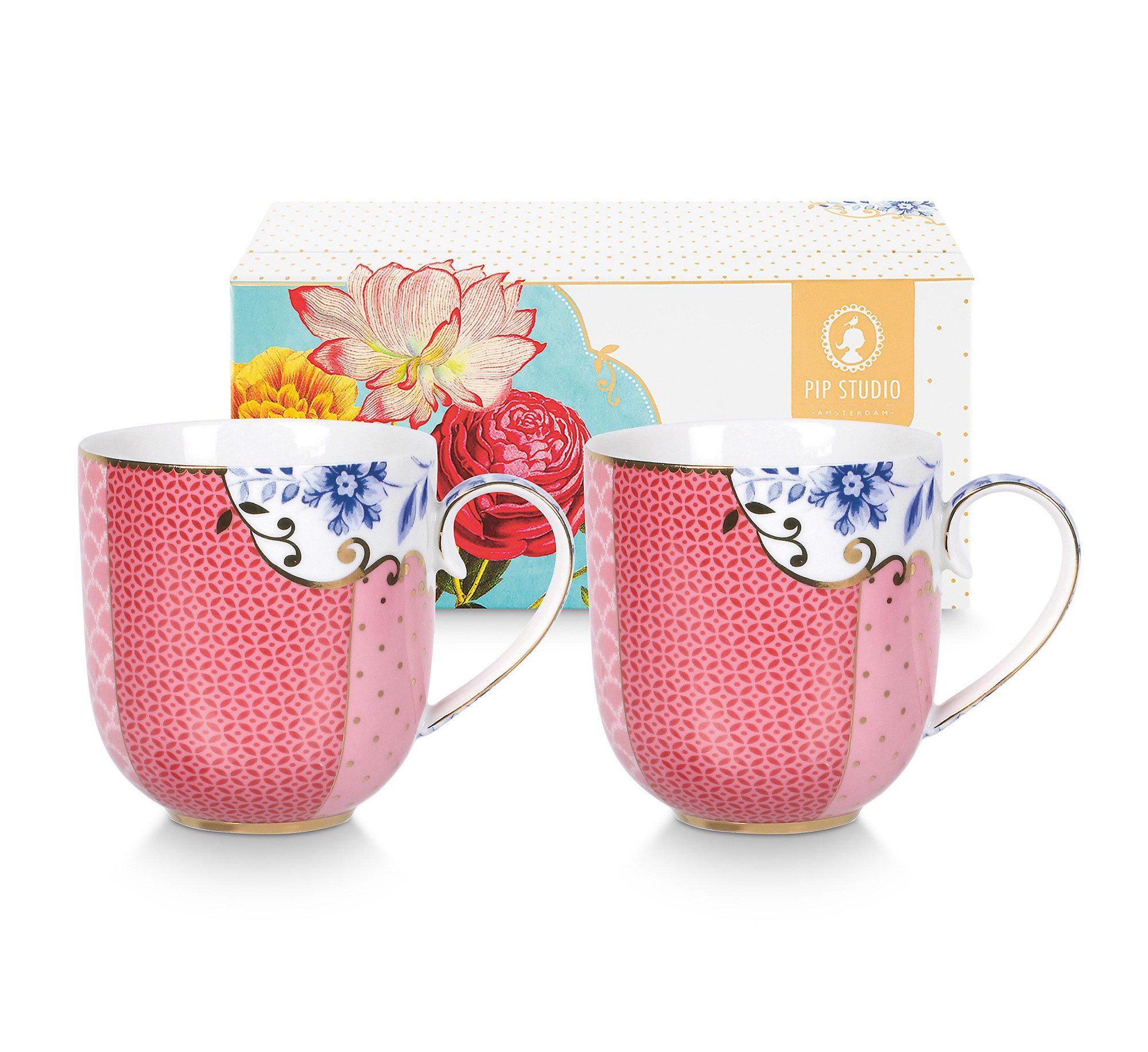 PiP Studio Geschirr Pip Studio 2er Set Tassen klein Royal, Pink