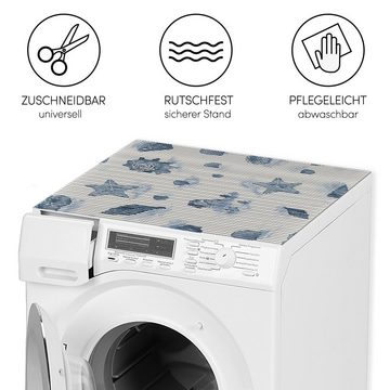 matches21 HOME & HOBBY Antirutschmatte Waschmaschinenauflage Muschel bunt 65 x 60 cm rutschfest, Waschmaschinenabdeckung als Abdeckung für Waschmaschine und Trockner