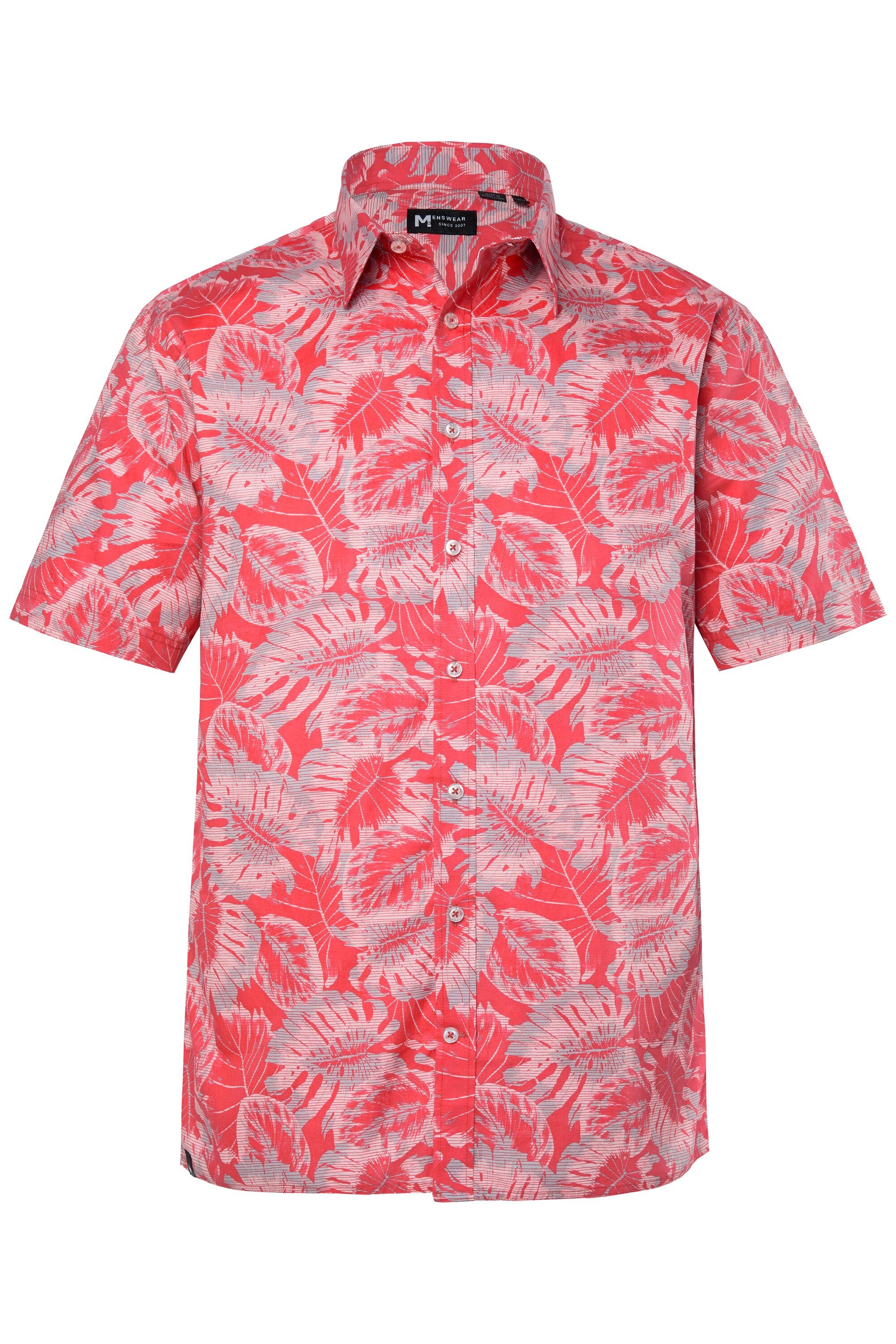Men Plus Kurzarmhemd Hemd Halbarm Kentkragen Alloverprint Comfort Fit – Bild 2 von 3