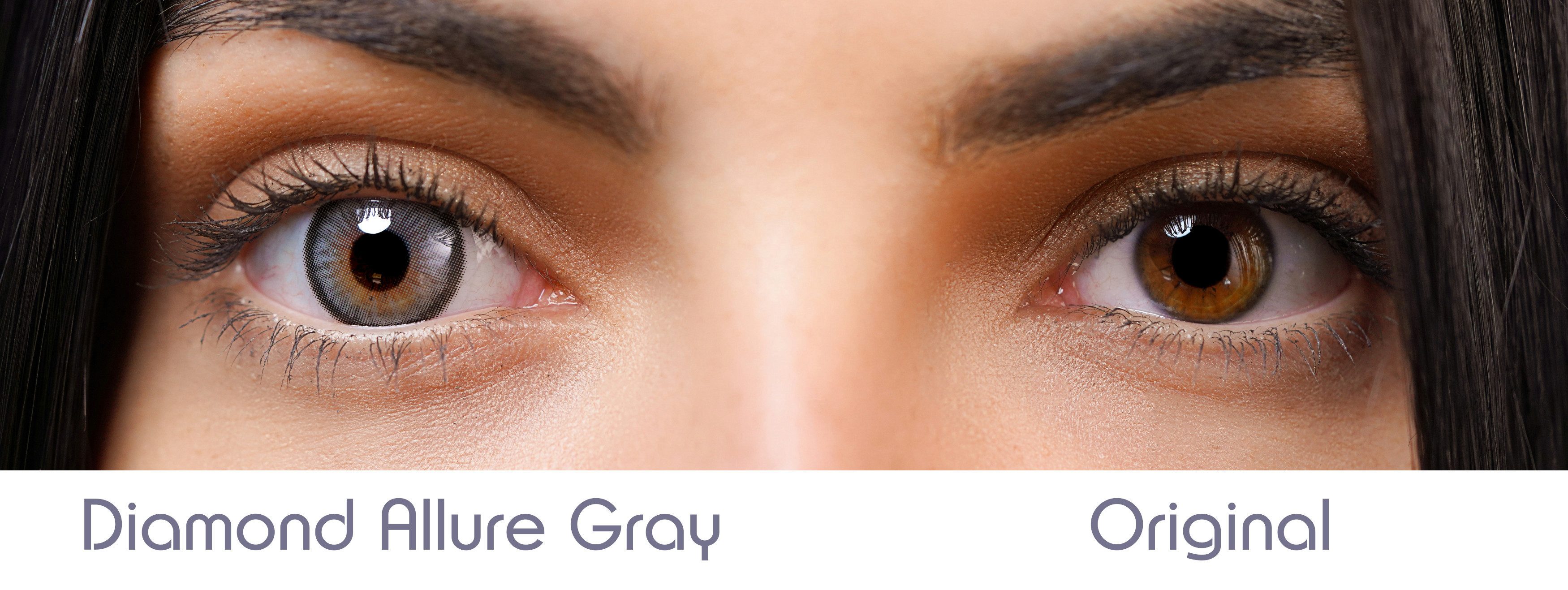 Charmiga Jahreslinsen Farbige Kontaktlinsen Grau, 6-Monatslinsen, Diamond Allure Gray, Farbige Kontaktlinsen