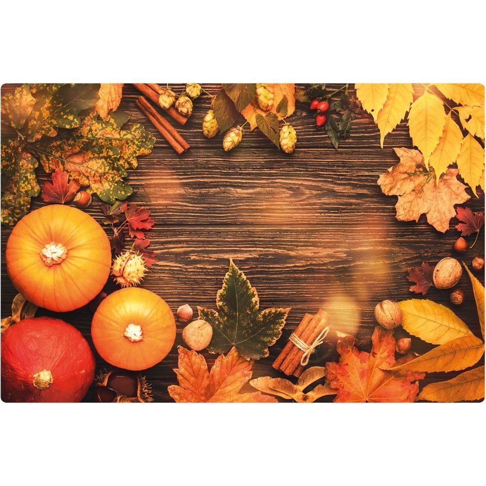 matches21 HOME & HOBBY Platzset Abwaschbares Tischset Herbst Kürbisse Erntedank, (1-St), Platzsets als Tisch-Untersetzer und Tisch-Deko für Esstisch Teller