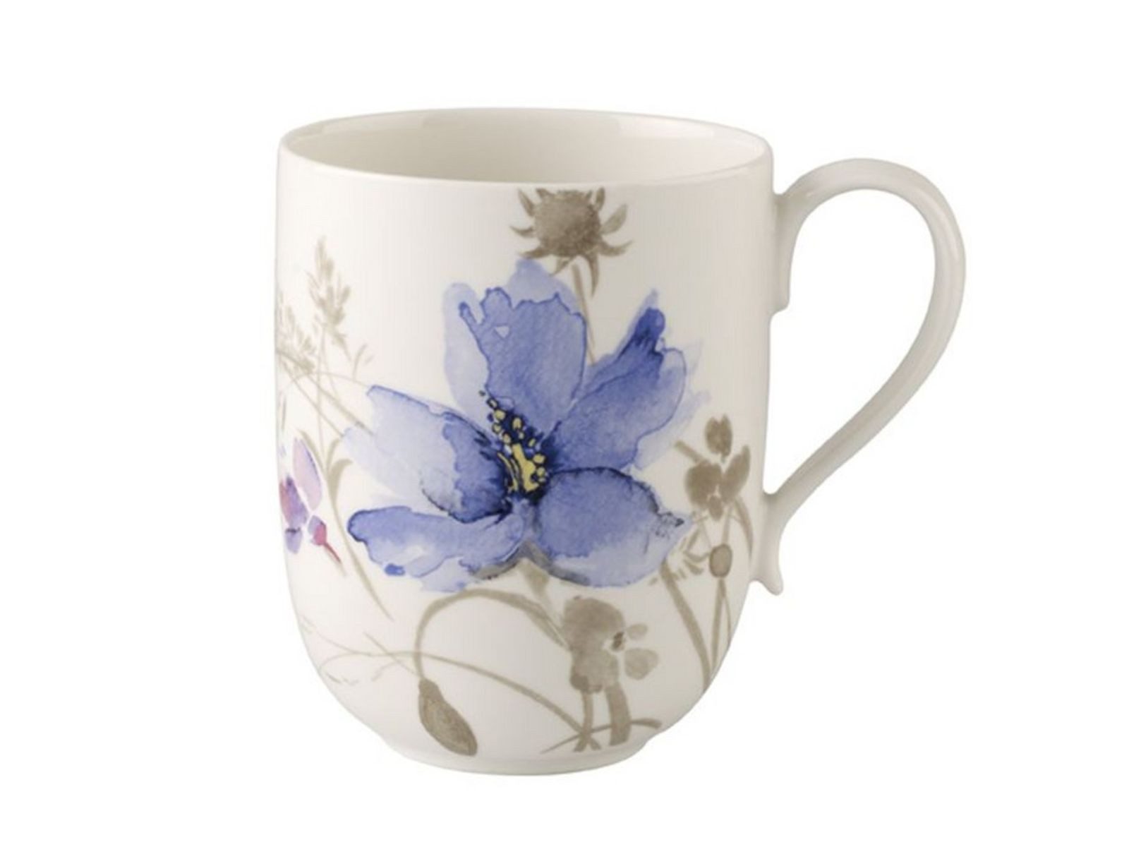 Villeroy & Boch Latte-Macchiato-Glas Mariefleur Gris Basic Latte Macchiato Becher 0,48l, Premium Porcelain