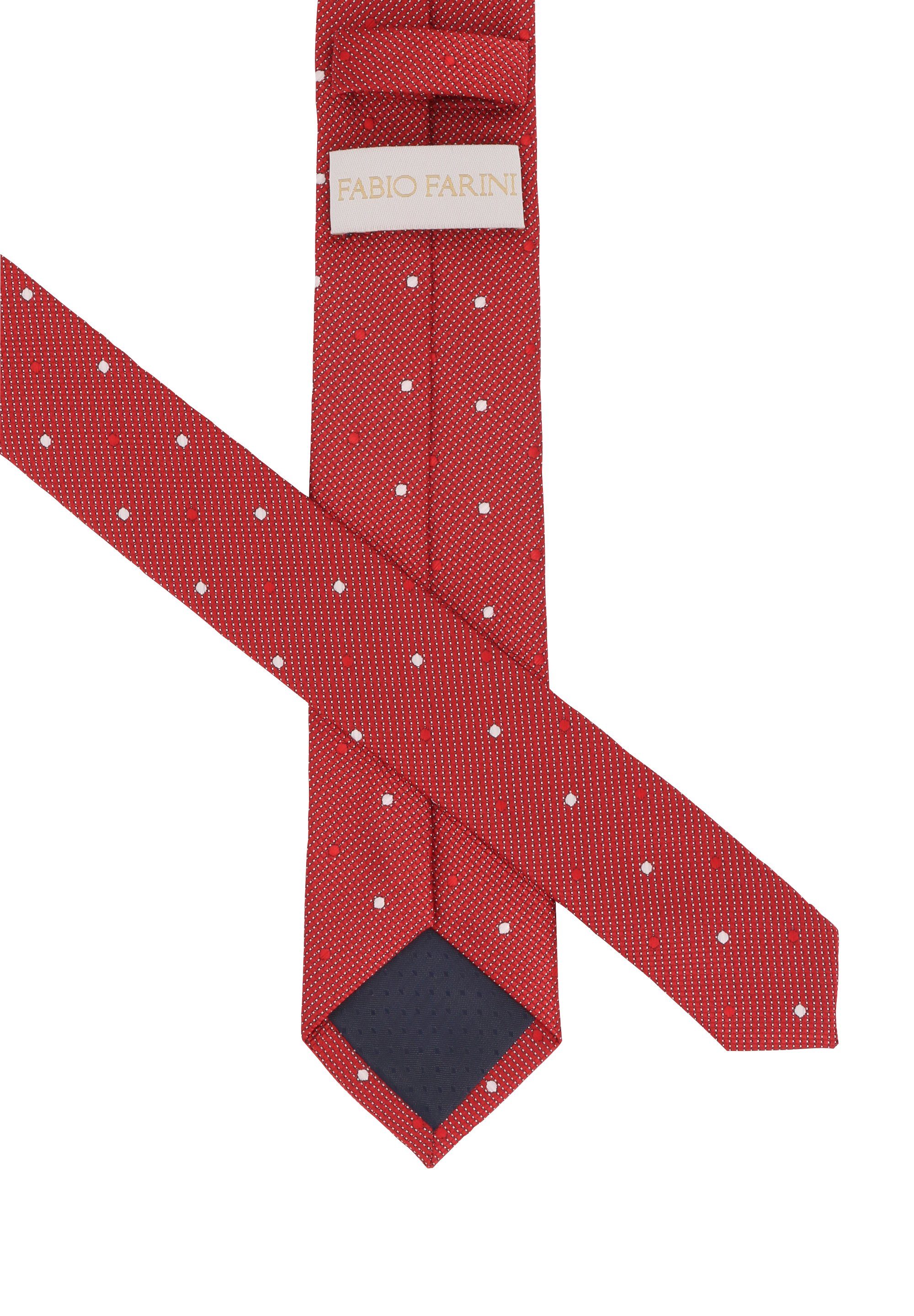 (Rot, Breite Herren (ohne - Farini mit 6cm Box, Punkten Schmal Schlips Weiß) Krawatten in (6cm), Fabio Rot Gepunktet) Krawatte verschiedene