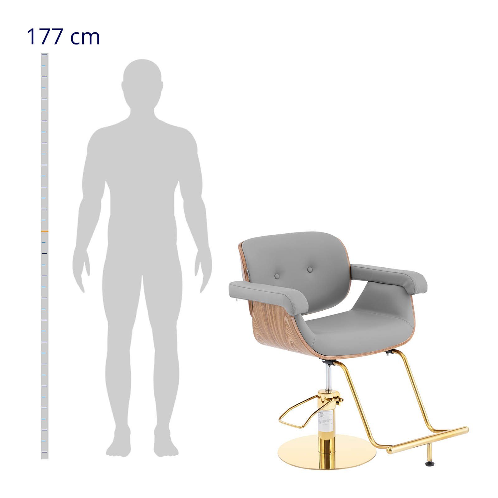 Physa Armlehnstuhl Friseurstuhl mit höhenverstellbar kg 200 Filey Barber-Stuhl Fußstütze