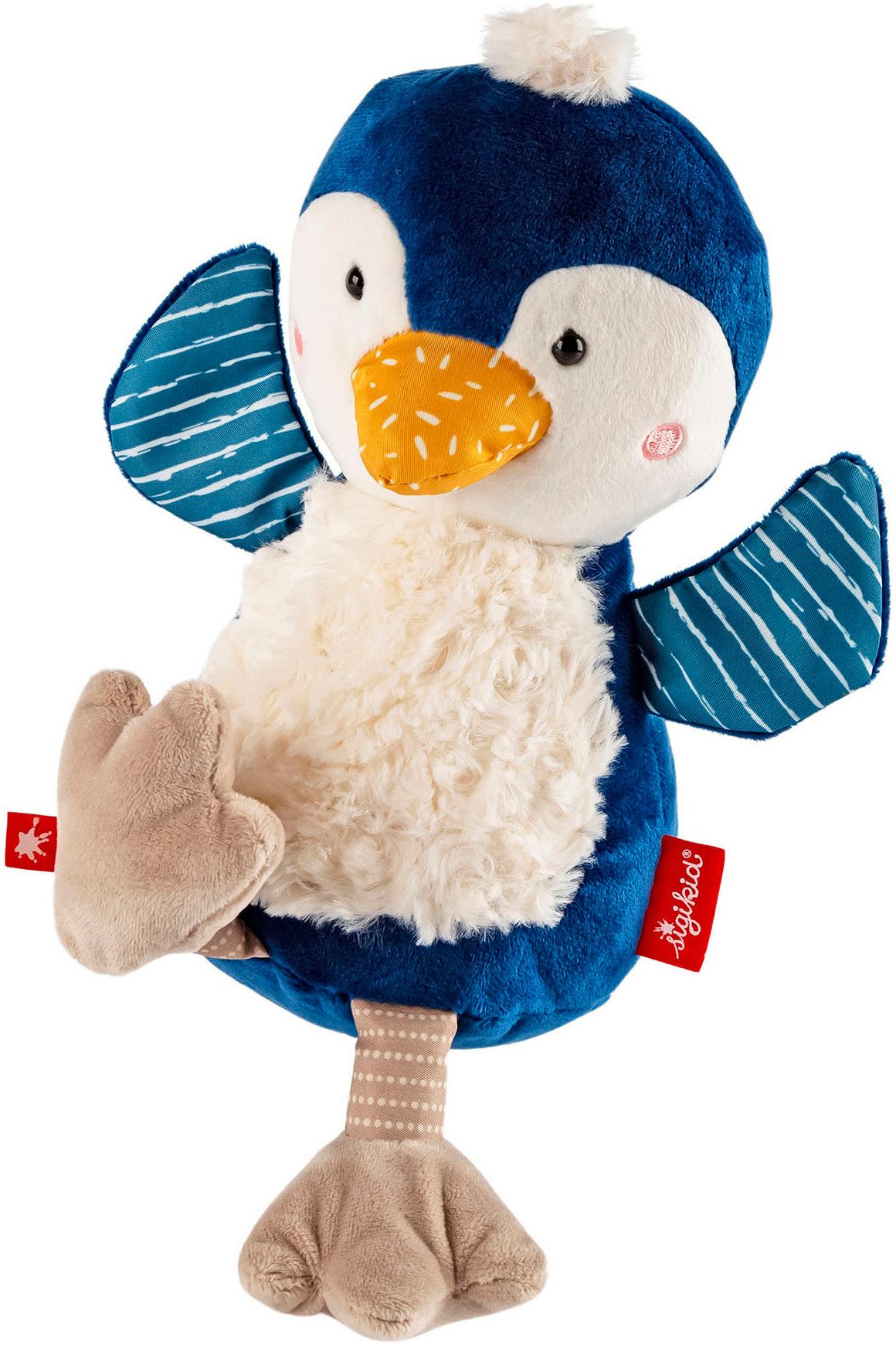 Sigikid Kuscheltier Patchwork Sweety Yellow, Pinguin