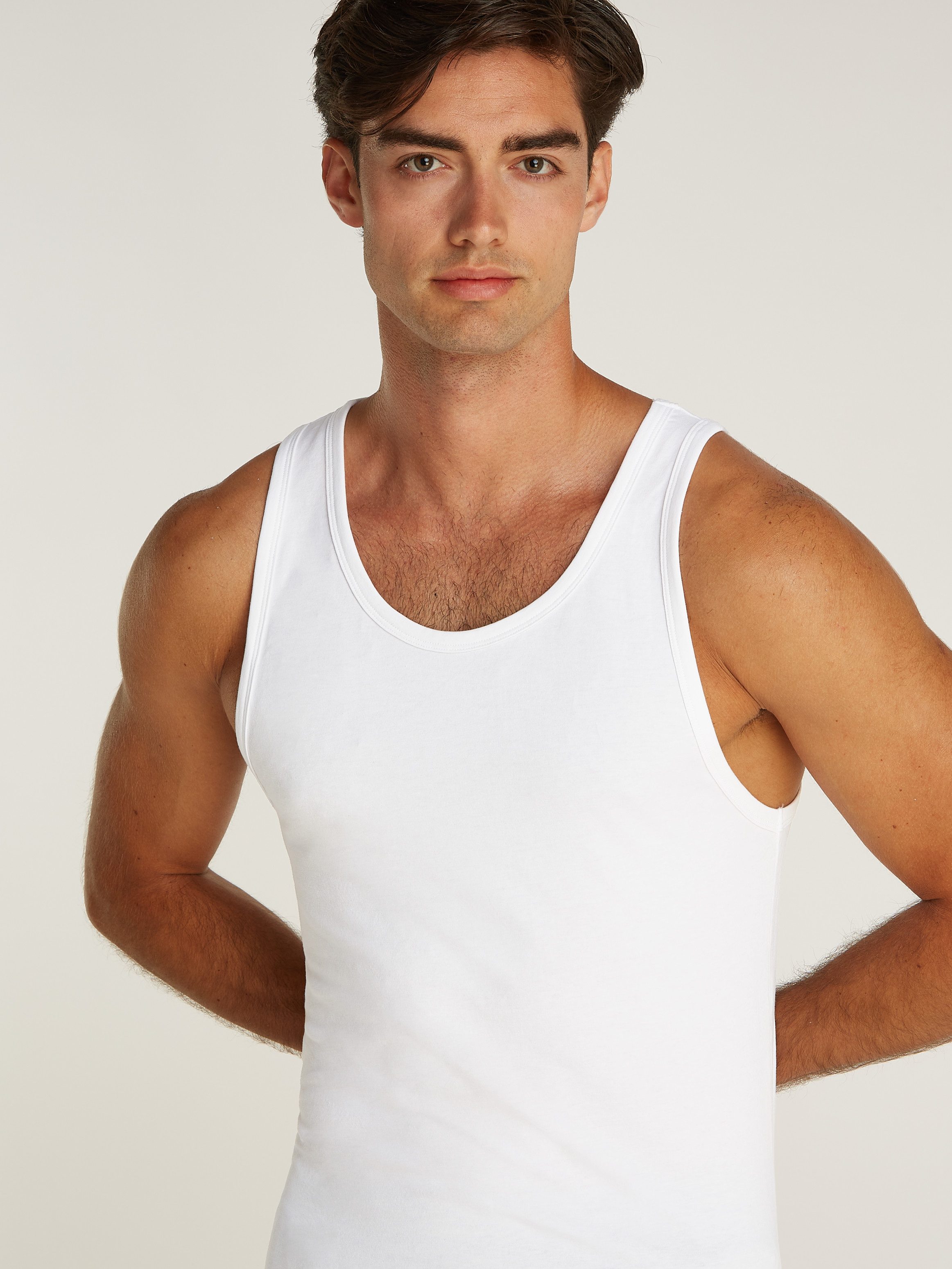 Calvin Klein Underwear T-Shirt TANK 3PK (Packung, 3-tlg., 3er-Pack) mit Logo am Saum
