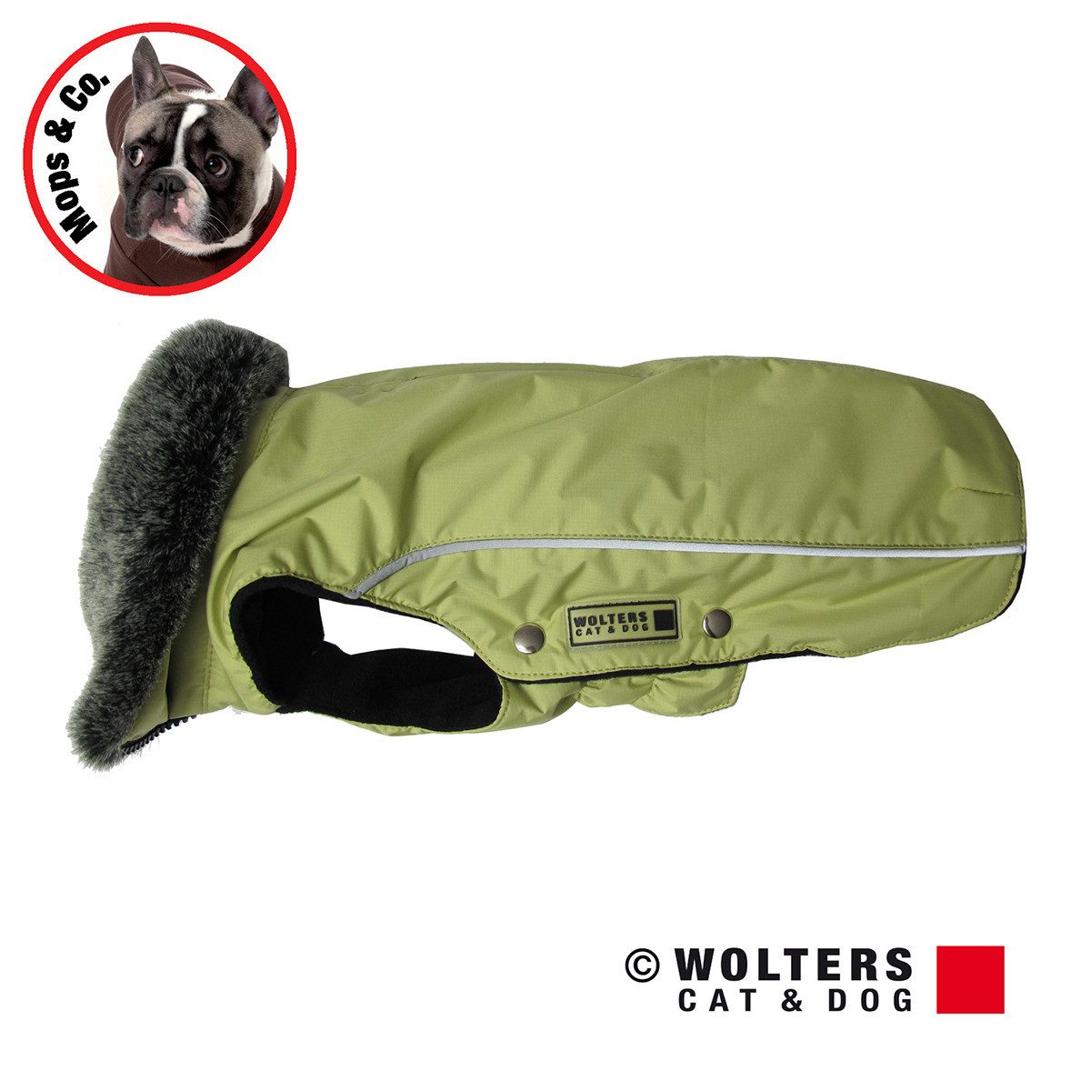 Wolters Hundemantel Winterjacke Amundsen für Mops & Co. limone