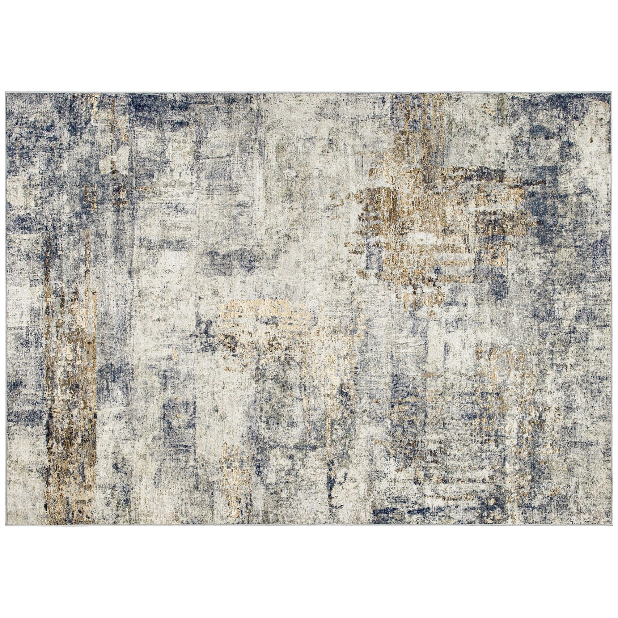 HOMCOM Teppich Teppich maschinenwaschbarer Wohnzimmerteppich rutschfester, Rechteckig, Höhe: 1 mm, für Wohnzimmer, Schlafzimmer, 230 x 160 cm, Grau