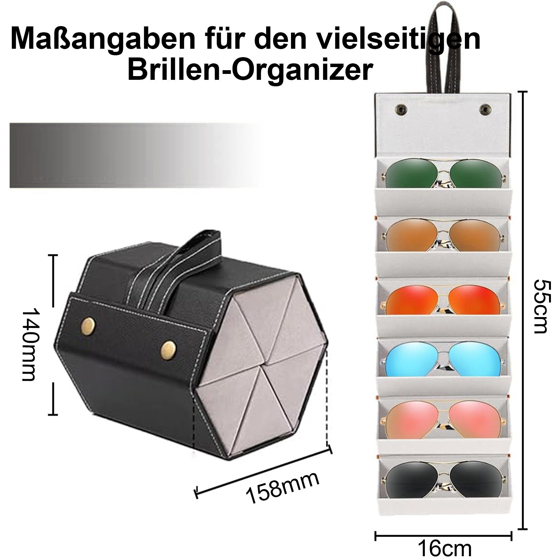 Mutig Brillenetui Sonnenbrillen Brillenetui hardcase Aufbewahrungsbox für 3 günstig online kaufen