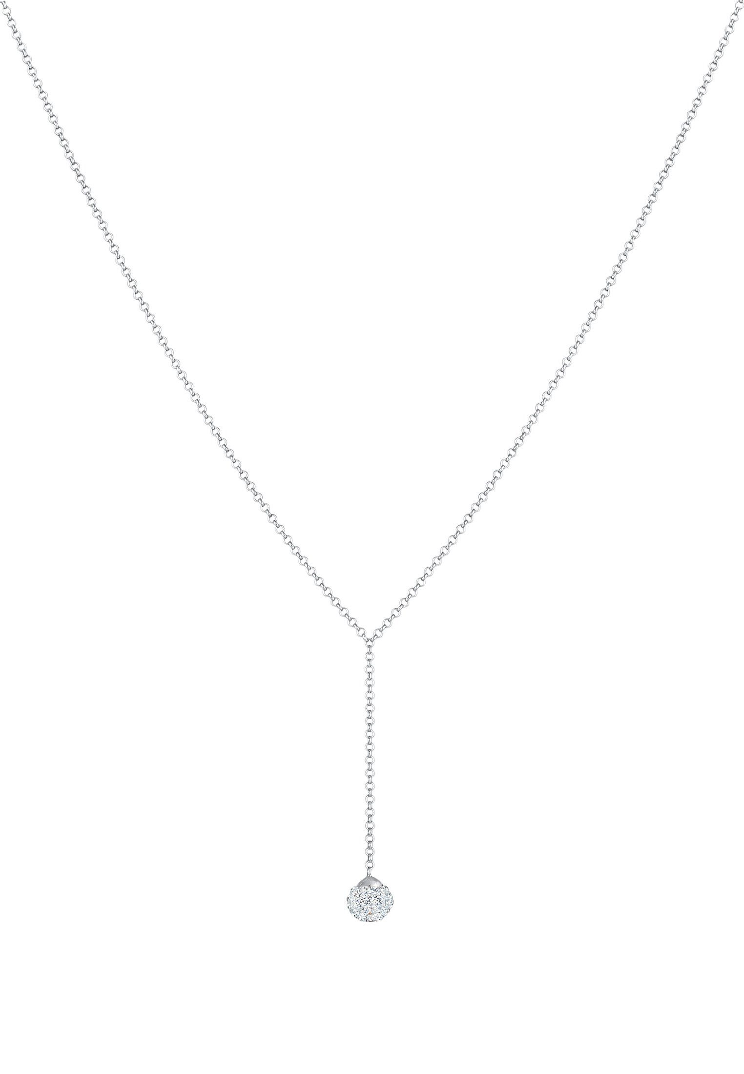 Elli Kette mit Anhänger Y-Kette Kugel 925 Silber, mit Kristallen von Swarov günstig online kaufen