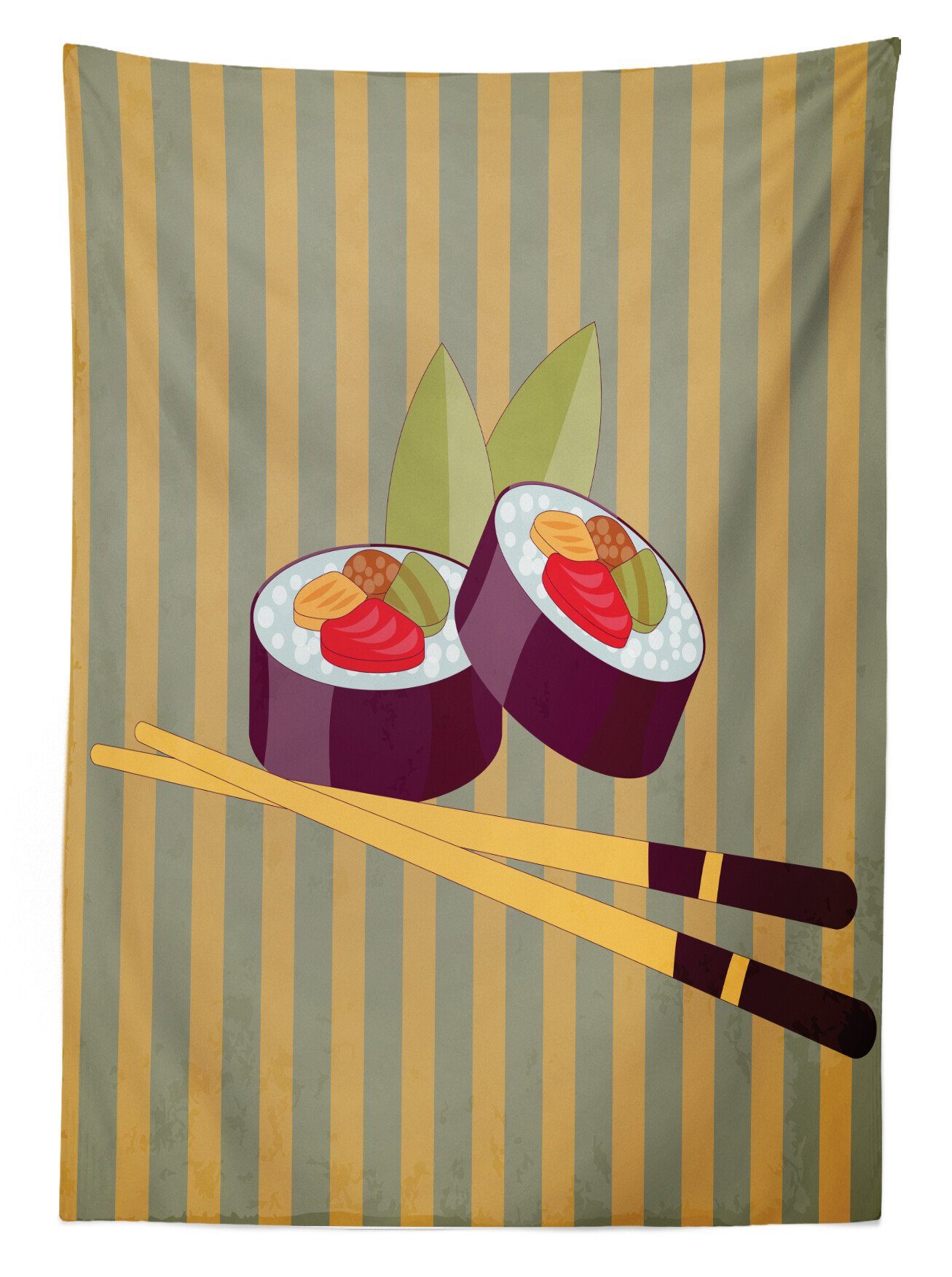 Sushi Waschbar Außen 2 mit den Bereich Für Farbfest Farben, Klare geeignet Abakuhaus Tischdecke Stäbchen Rollen
