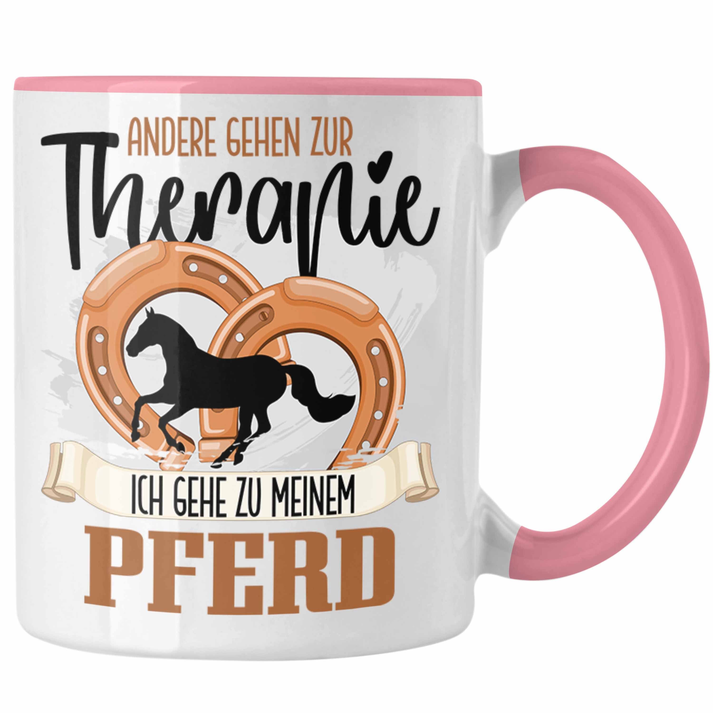 Trendation Tasse Trendation - Pferde Tasse Geschenk für Reiterin Lustiger Spruch Andere Rosa | Teetassen