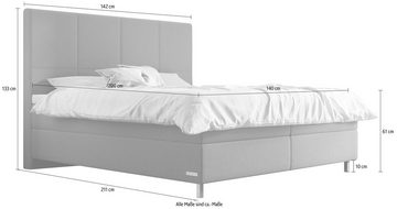 Schlaraffia Boxspringbett Saga, mit BULTEX® inklusive Topper in Schwebeoptik, Kopfteilhöhe 133 cm