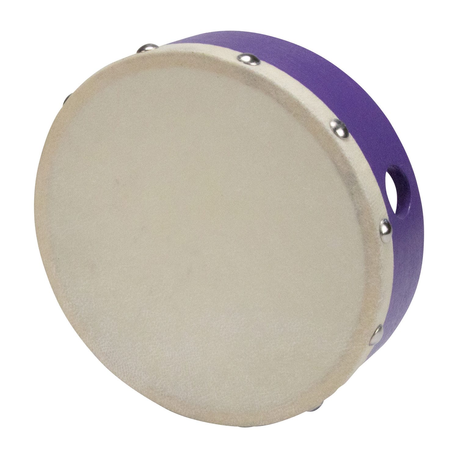 Spielzeug-Musikinstrument Tamburin Handtrommel für Kinder D: 15 cm aus Holz - 3835