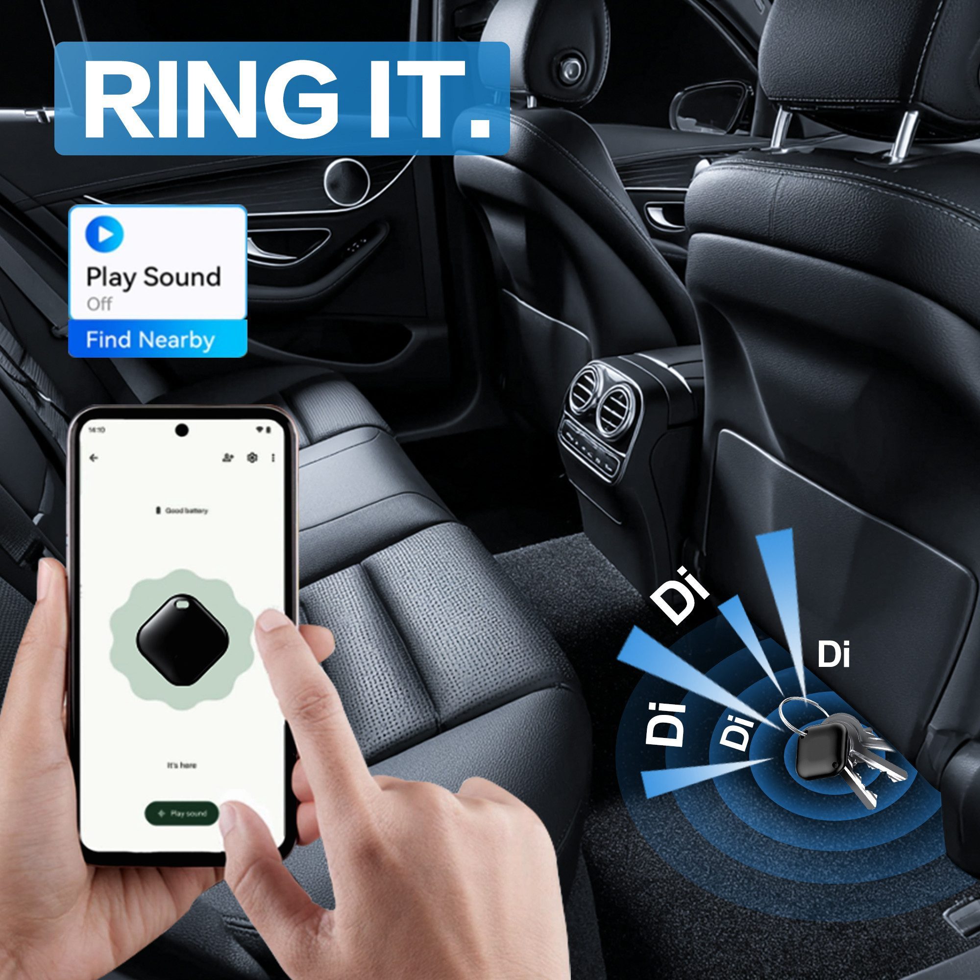 Forrlite GPS Tracker Android Smart Tag Android Air Android Tag Schlüsselfinder GPS-Tracker (IP67 Android Tracker Bluetooth KeyFinder für Koffer/Gepäck/Brieftasche)