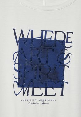 STREET ONE Kurzarmshirt filigree wording shirt