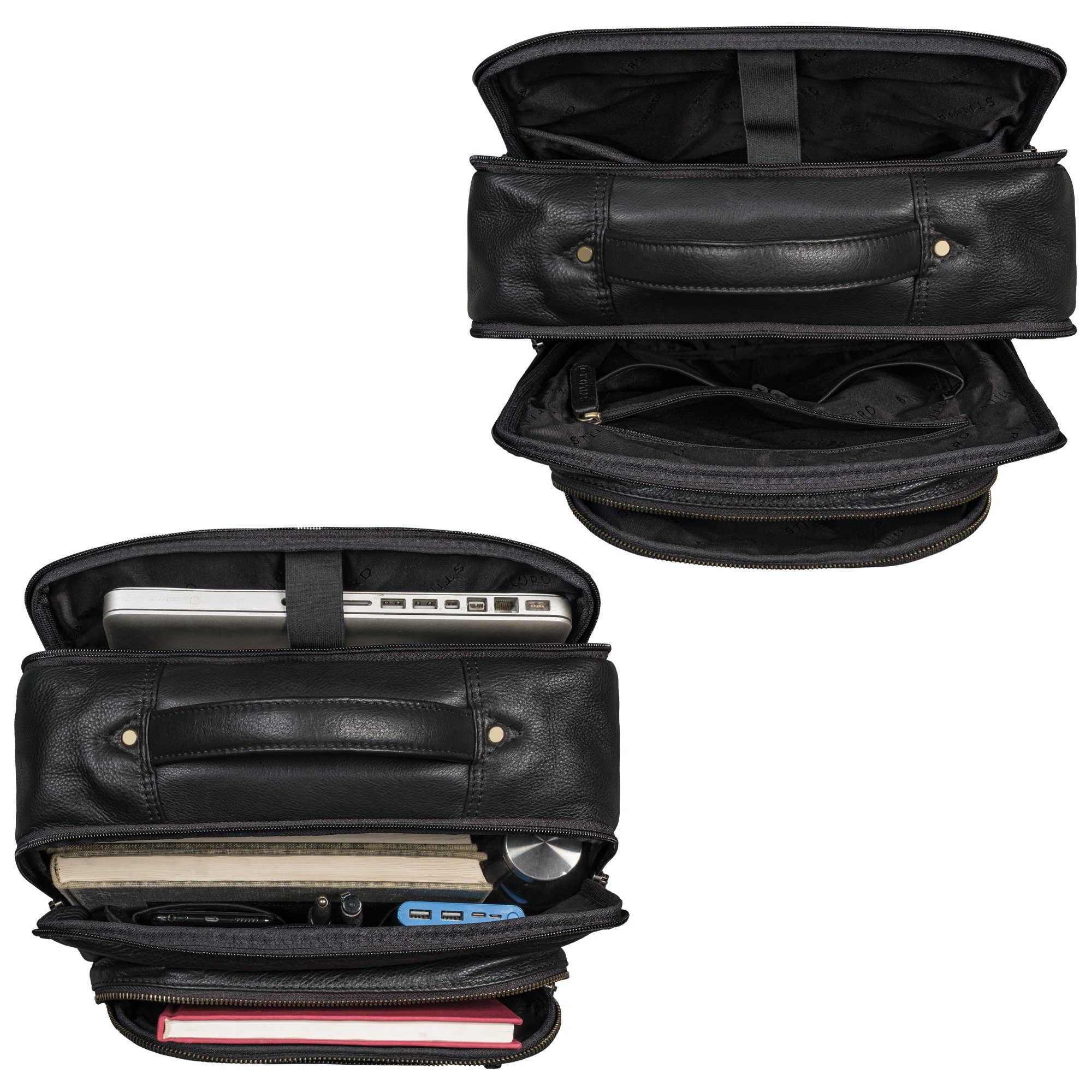 STILORD Notebookrucksack "Coryo" Laptop Rucksack Leder Groß