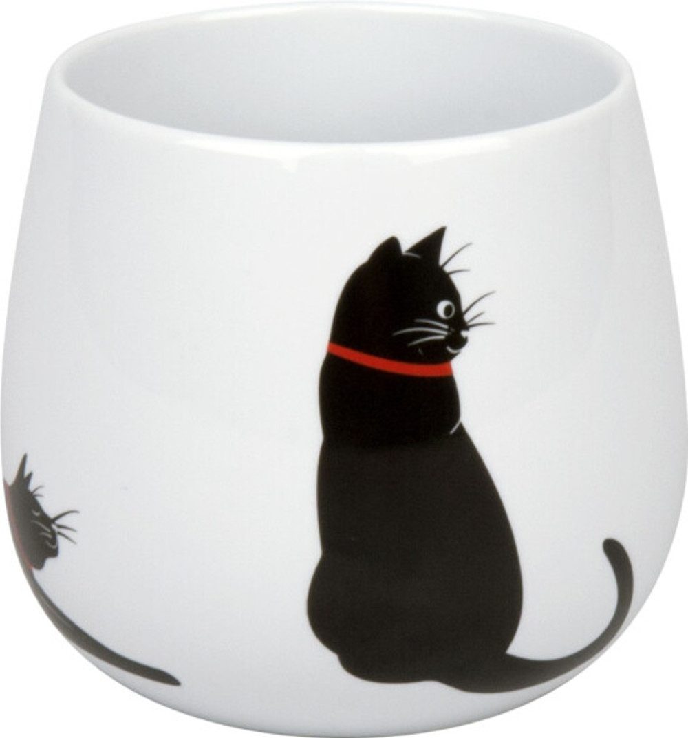 Könitz Tasse My lovely cat rot Teetasse mit Sieb und Deckel, 1-tlg., 3-teilig