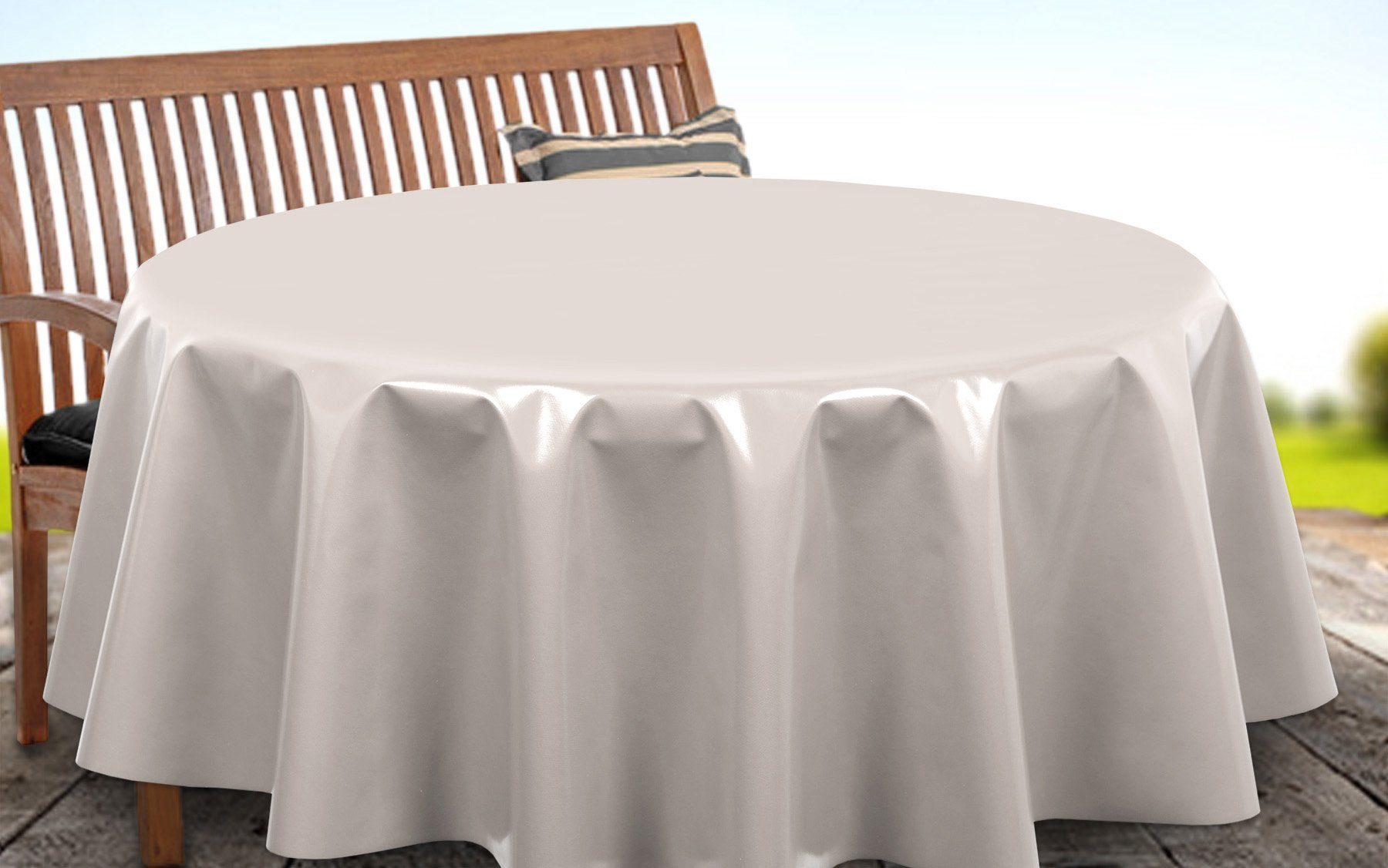 Beautex Tischdecke Uni Wachstuchtischdecke OVAL RUND günstig online kaufen
