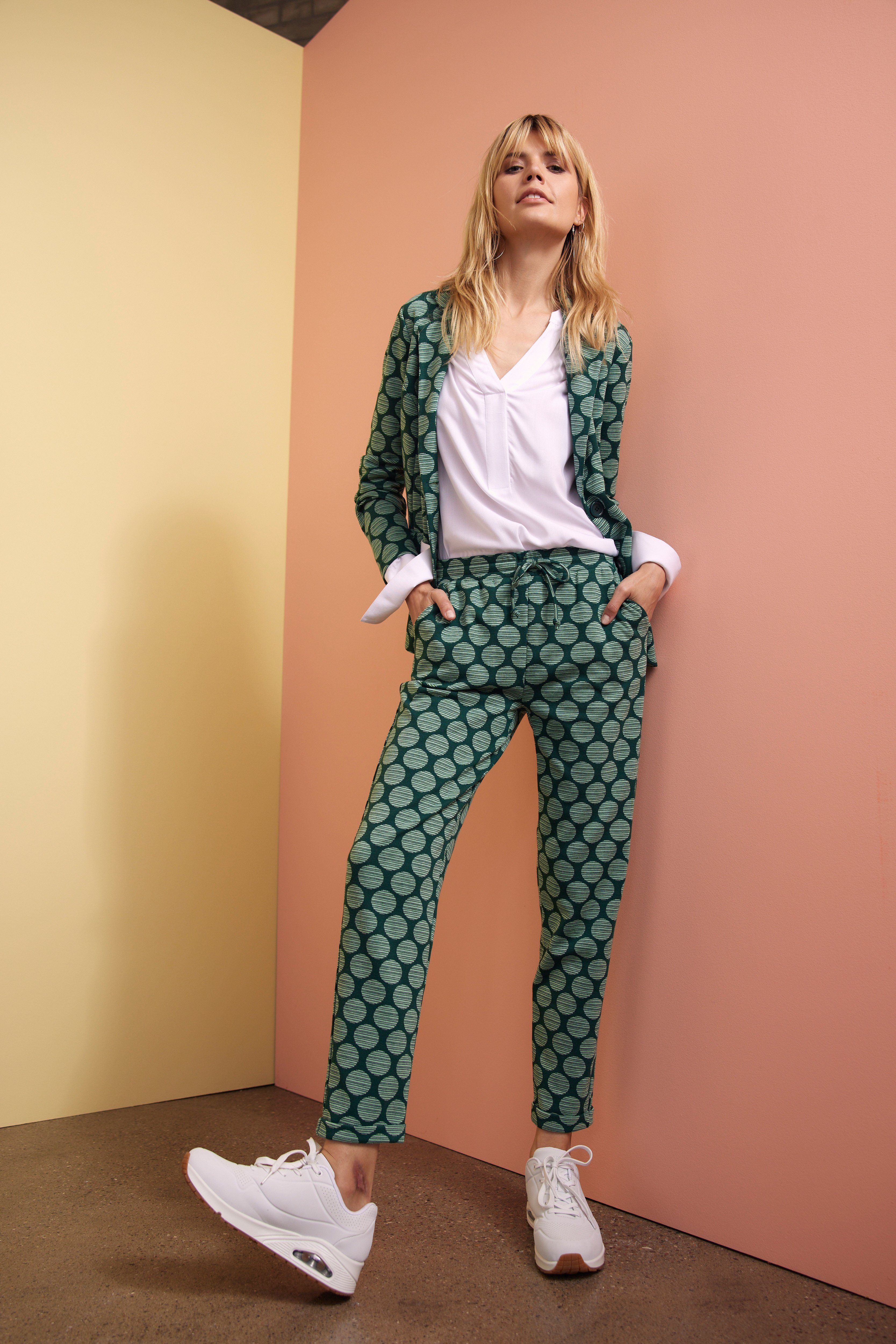 Aniston SELECTED Jerseyblazer mit gestreiften Punkten