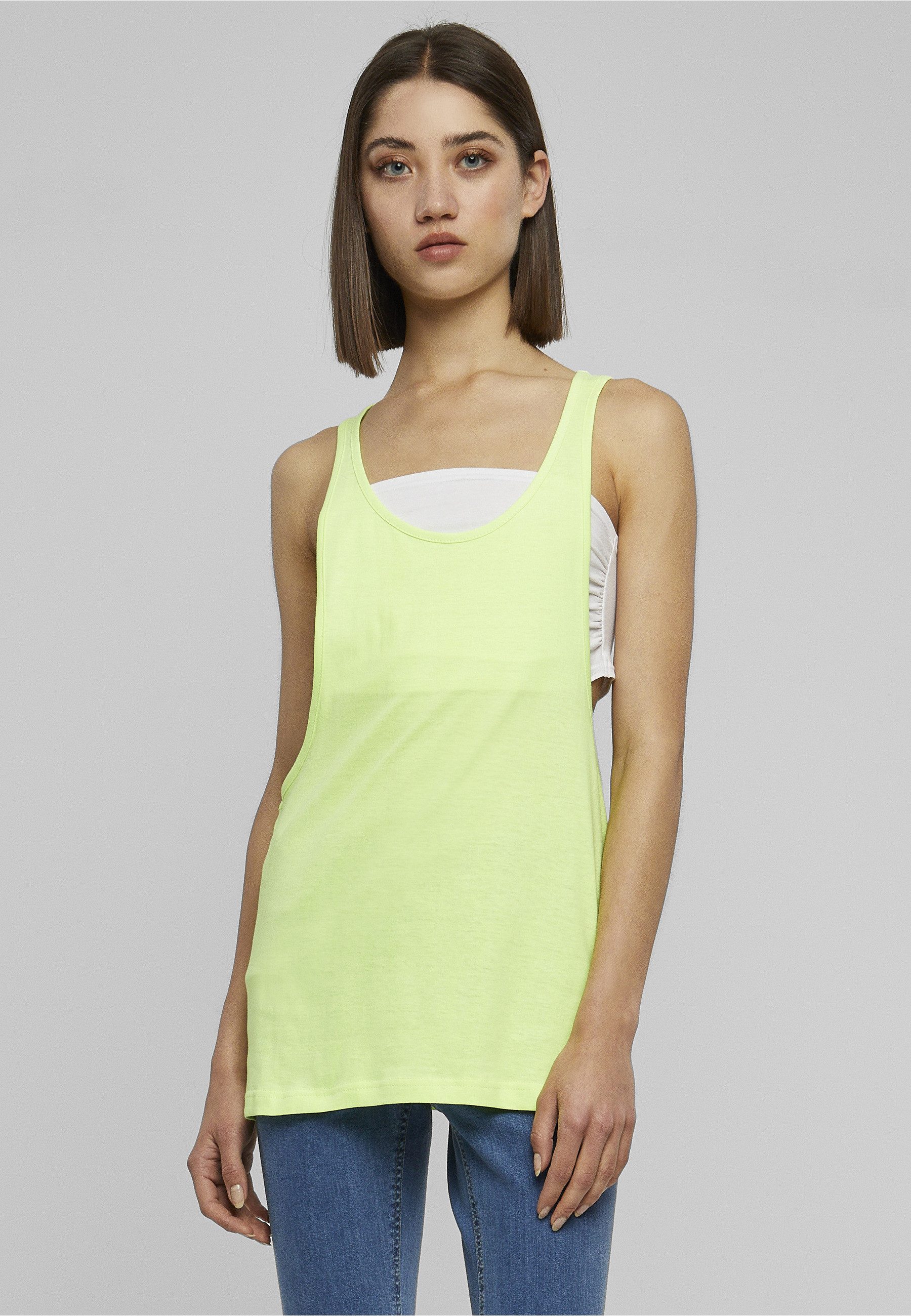 URBAN CLASSICS Yoga & Relax Shirt Urban Classics Damen Ladies Loose Neon Tanktop (1-tlg)