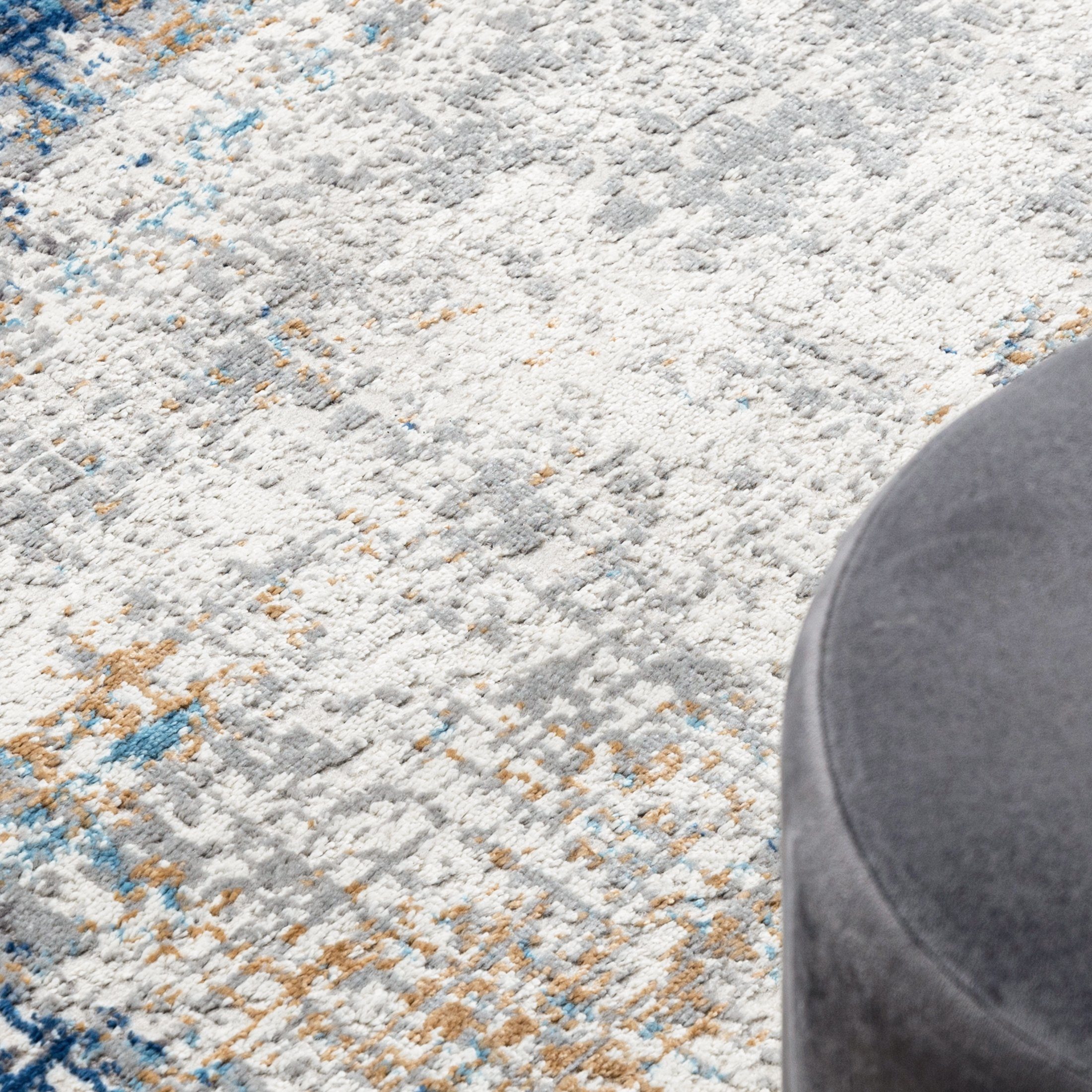 Mazovia Läufer Läufer FlurLäufer Modern für Vorzimmer Schlafzimmer - Abstrakt Muster, 60 x 100 cm, Kurzflor, Meterware