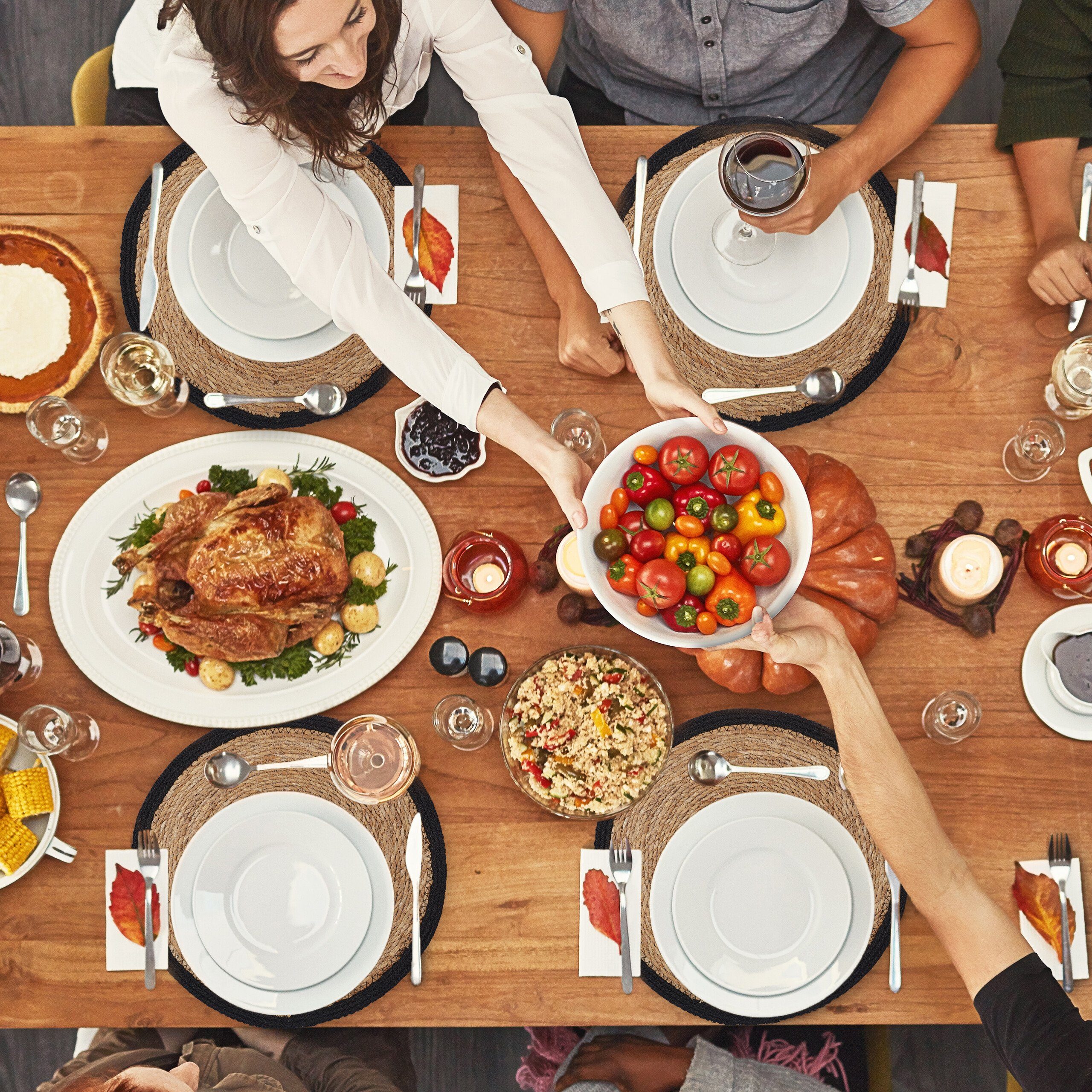 relaxdays Platzset Tischset 4-teilig Wasserhyazinthe