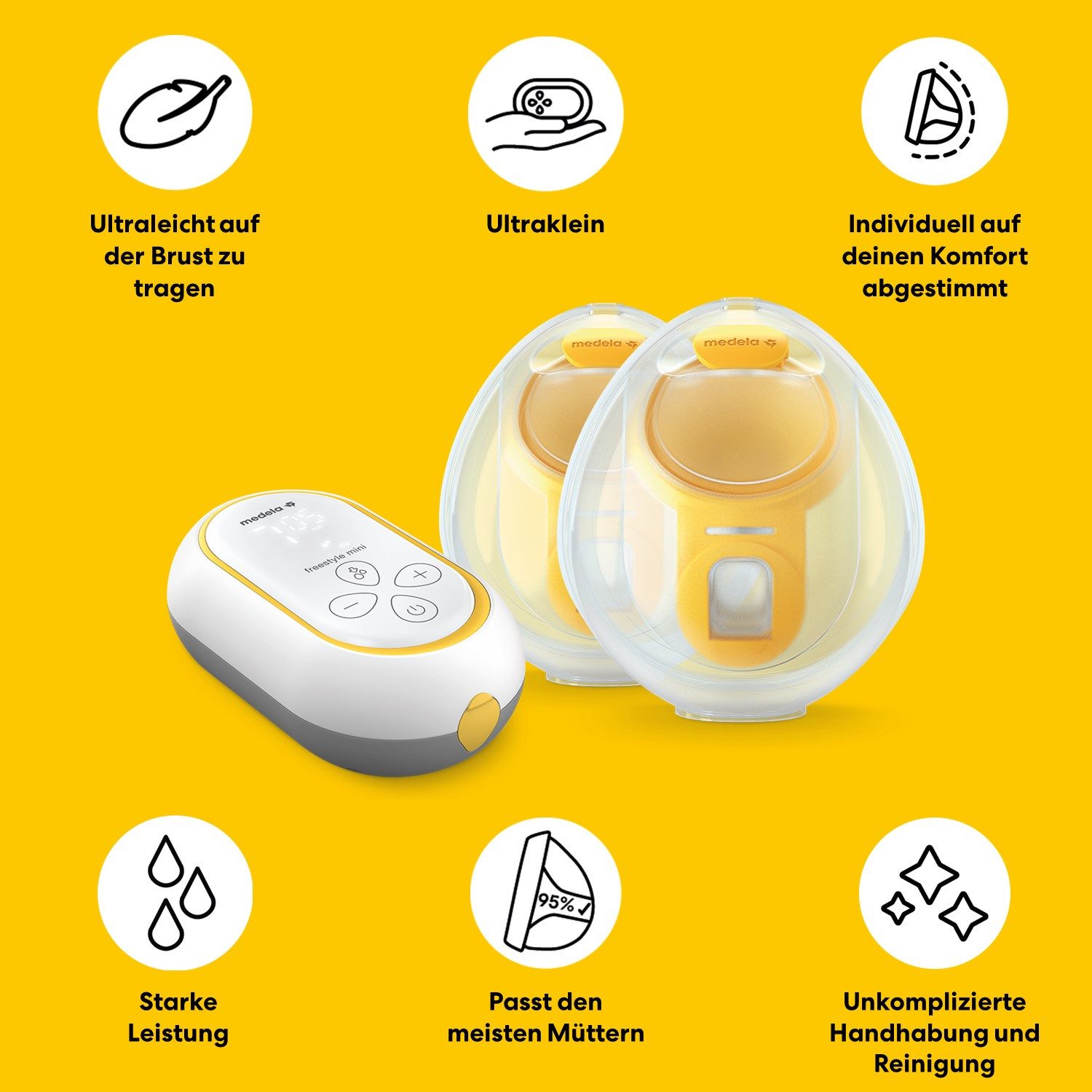 MEDELA Elektrische Doppelmilchpumpe Freestyle™ Mini Hands-free Doppelmilchpumpe