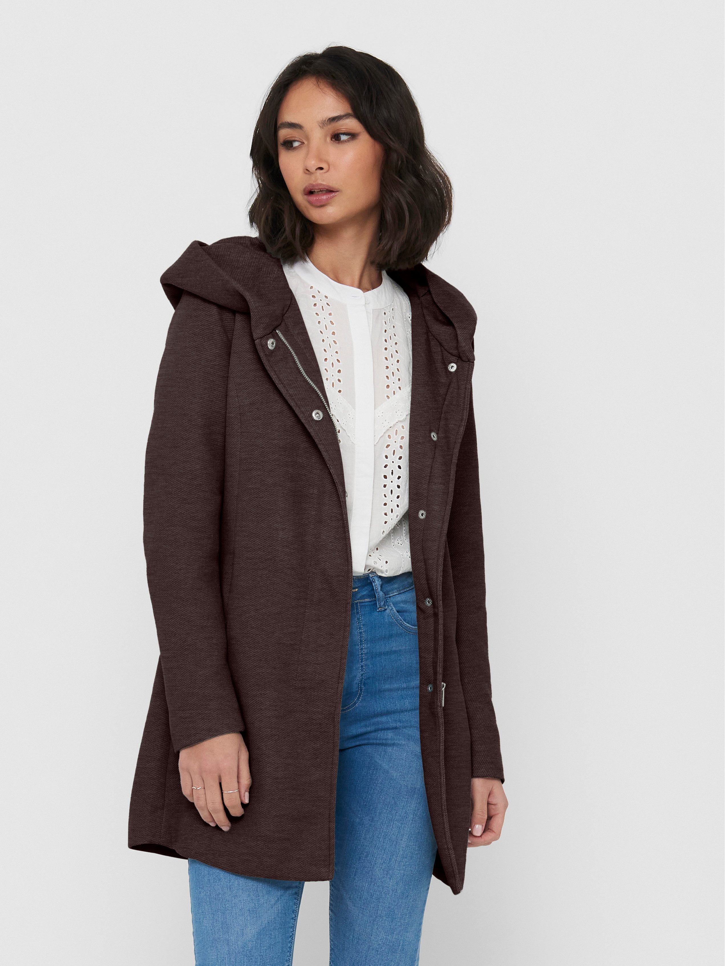 ONLY Kurzmantel ONLSEDONA LIGHT COAT OTW NOOS verdeckte Knopfleiste und Reißverschluss