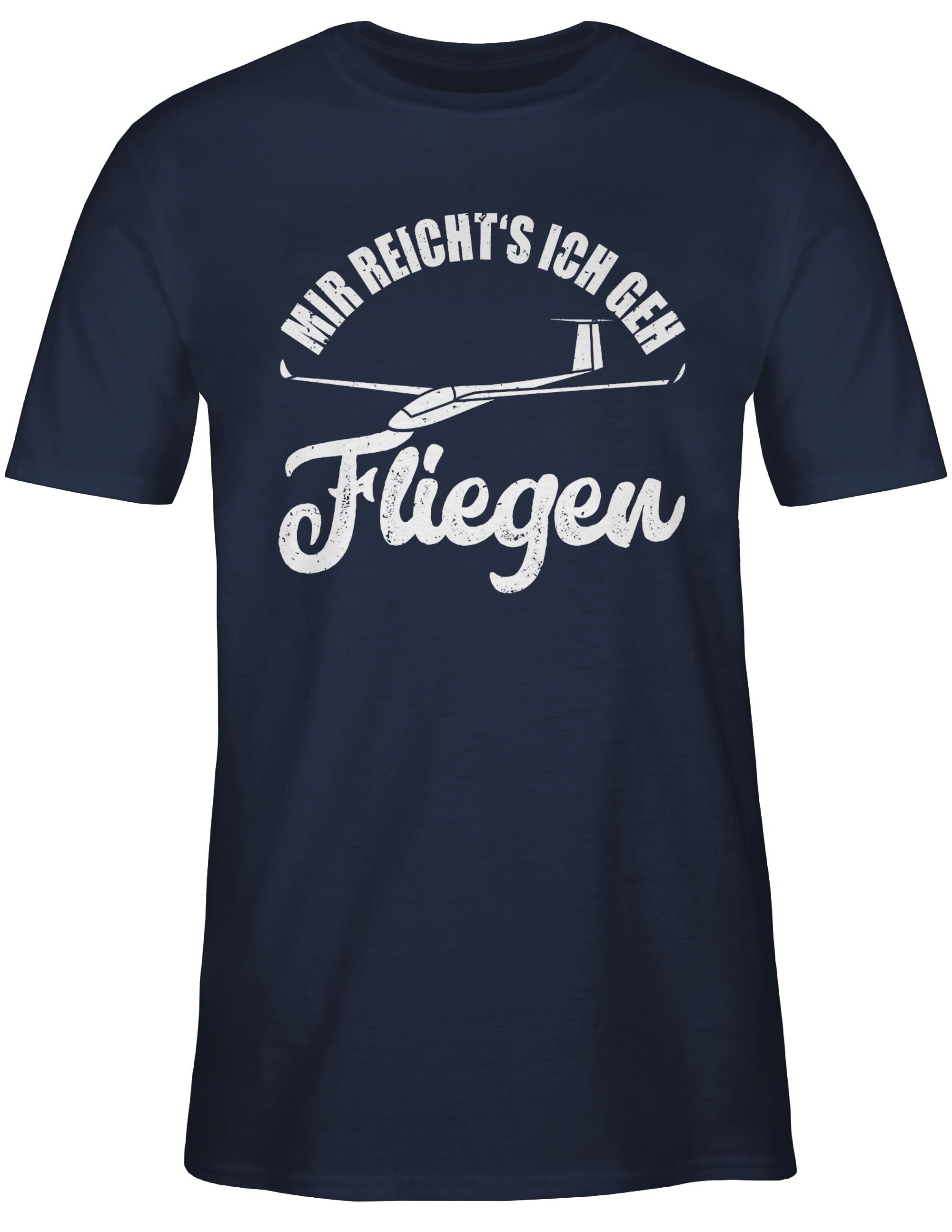 Shirtracer T-Shirt ich Blau Segelfliegen Mir Job - reicht's Navy Beruf Segelflieger Geschenk Sege geh Geschenke fliegen 01 und