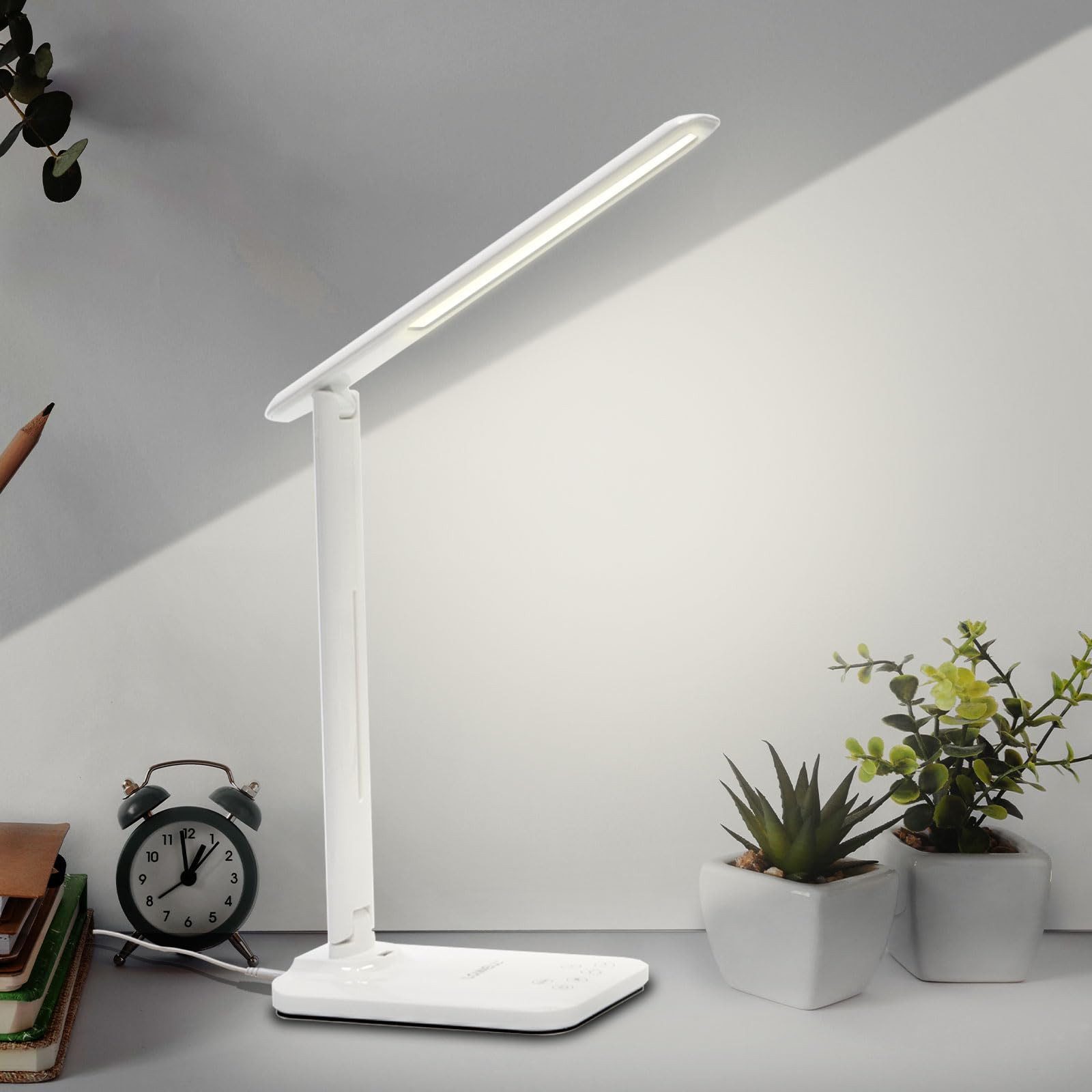 LQWELL Schreibtischlampe Schreibtischlampe LED, LED wechselbar, 3 Farbtempe günstig online kaufen