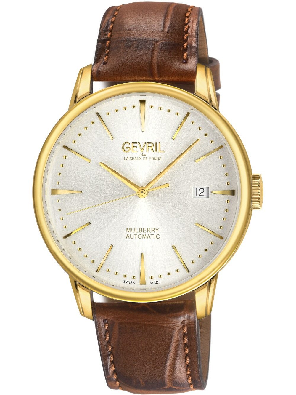 Gevril Automatikuhr Gevril 9623 Herrenuhr Mulberry Automatik 42mm 5ATM Gevril 9623 Herrenuhr Mulberry Automatik 42mm 5ATM