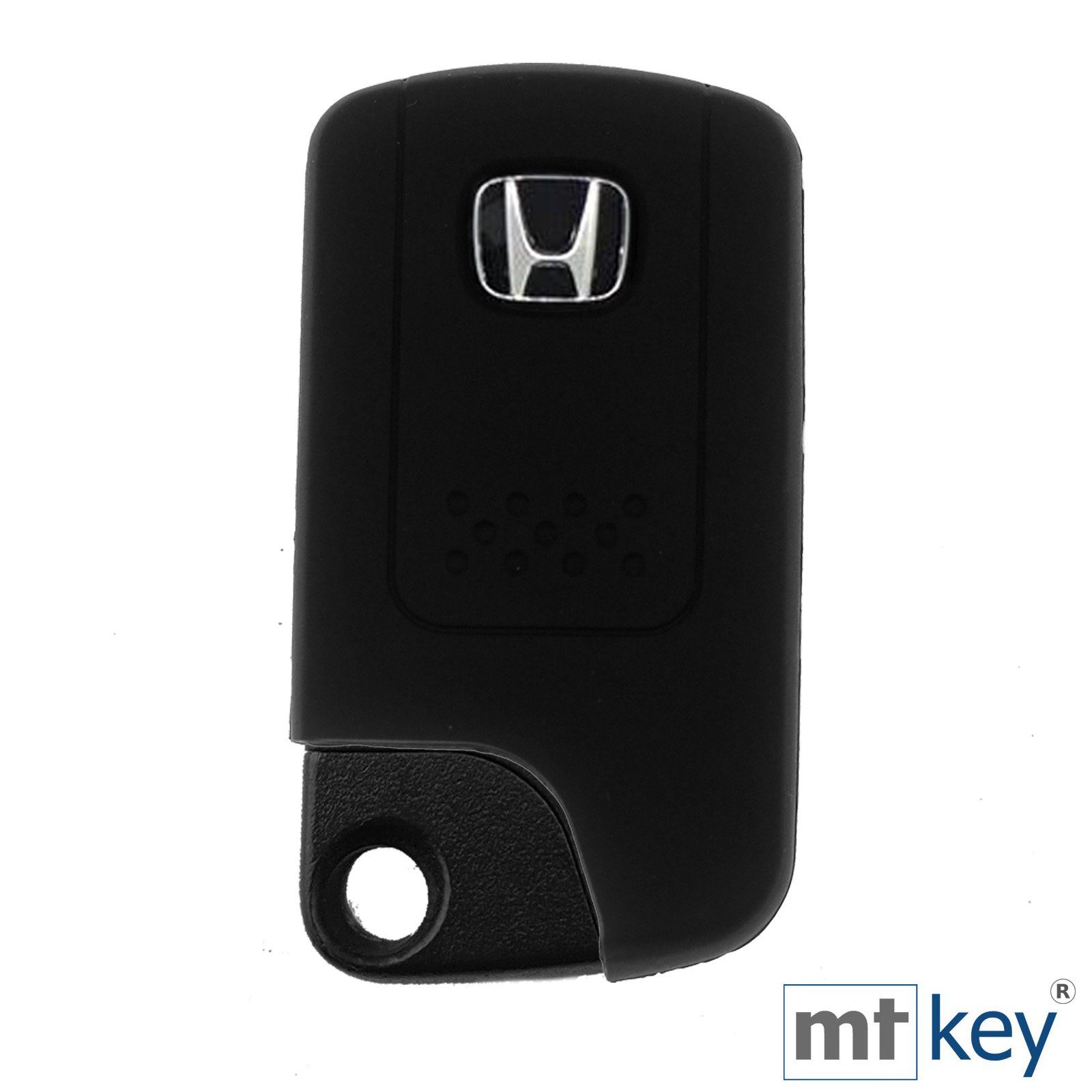 mt-key Schlüsseltasche Autoschlüssel KEYLESS Tasten VIIII CR-Z Accord Schwarz, 3 Softcase Schutzhülle Civic CR-V Insight für Honda Silikon