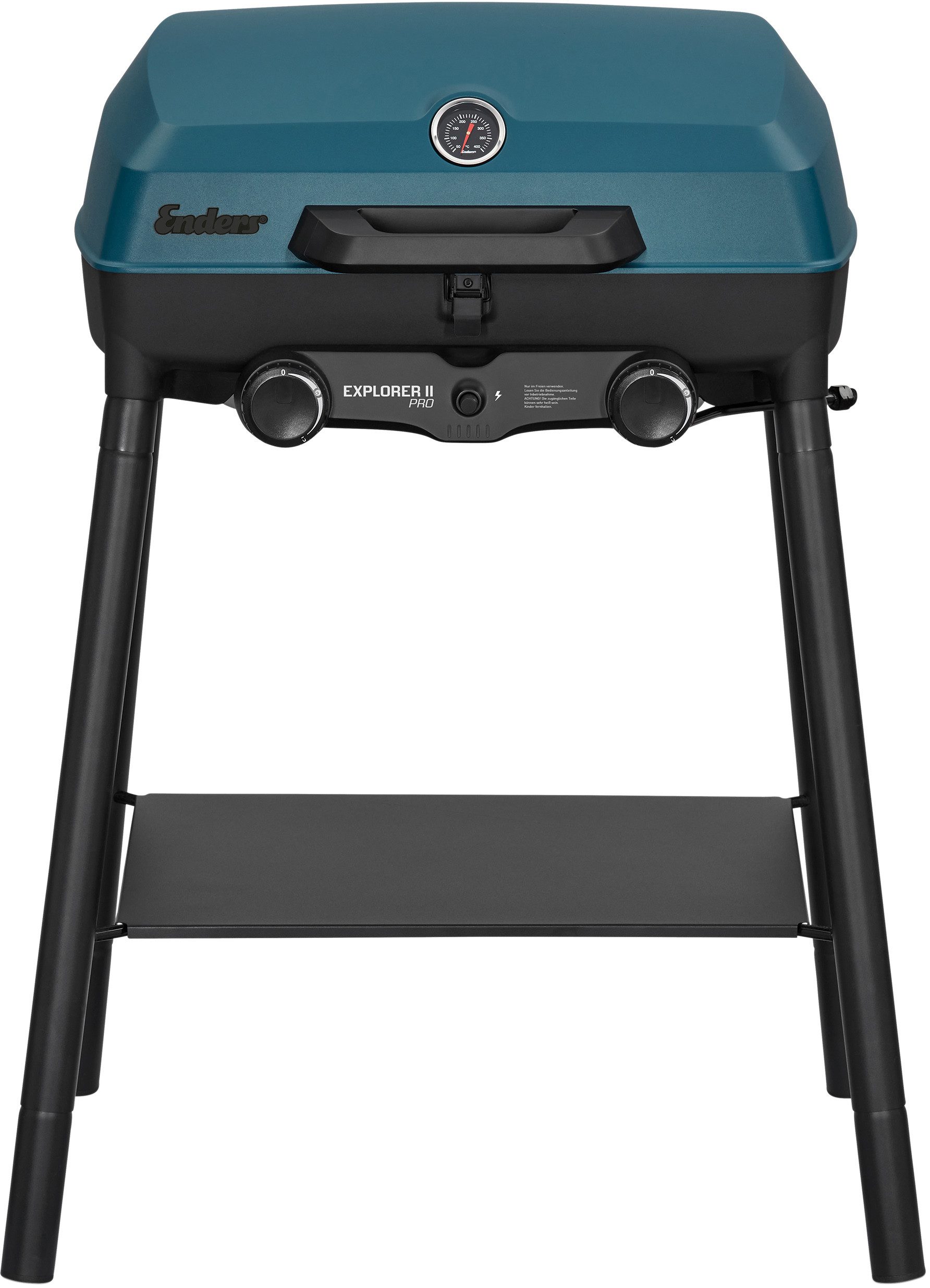 Enders® Gasgrill Campinggrill Explorer II PRO, robustes Gehäuse und Garhaube aus langlebigem und leichtem Aluguss