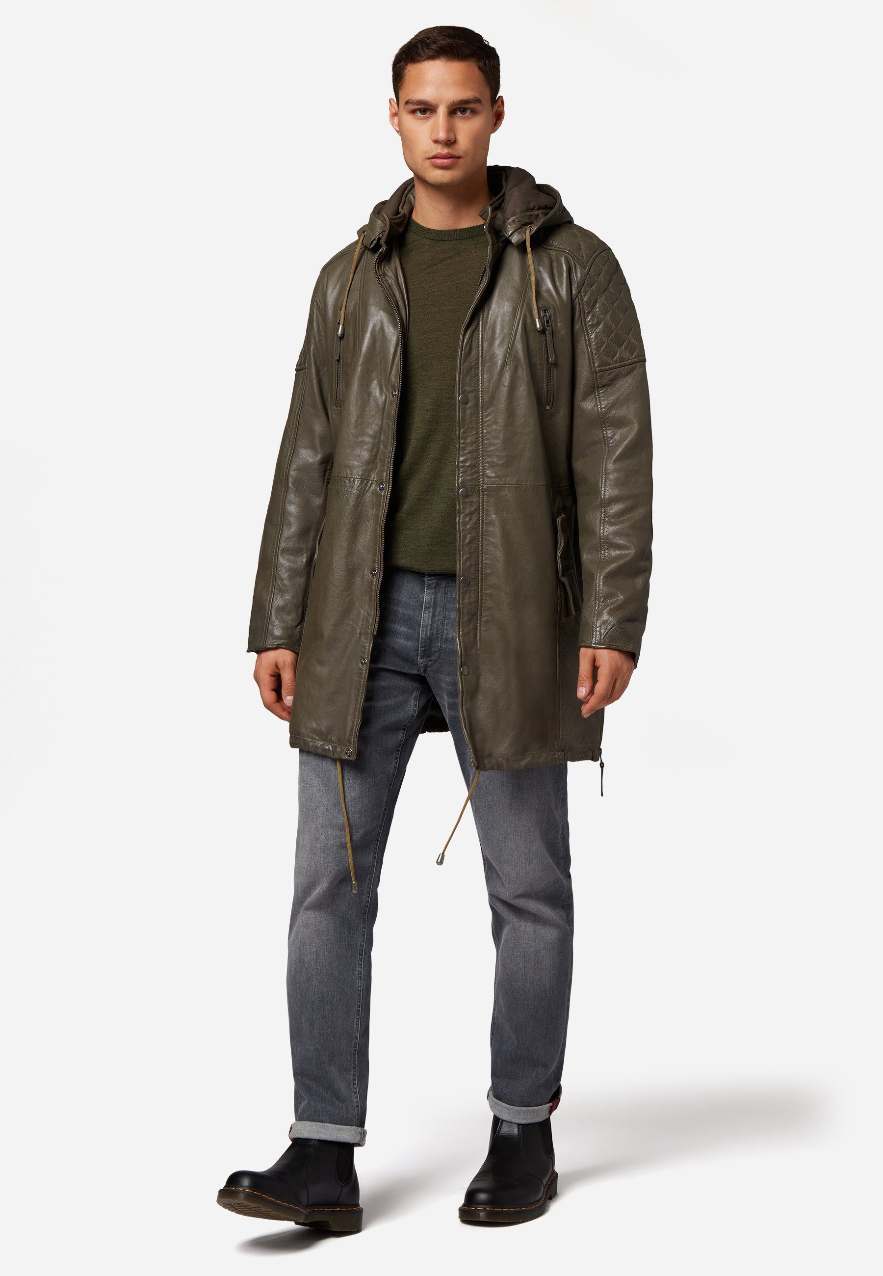 RICANO Lederjacke Sheena-M Im Parka-Stil mit günstig online kaufen