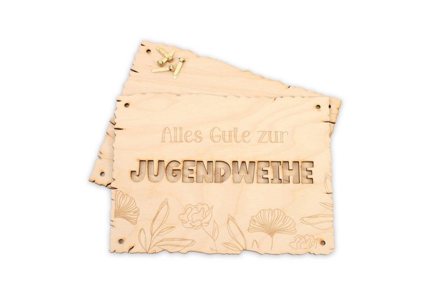 Thumbnail - Kreative Feder Glückwunschkarte „Alles Gute zur Jugendweihe“ - Glückwunsch-Karte aus Holz, Geschenk-Karte für Geldgesche...