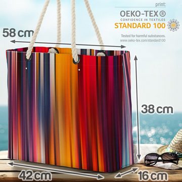 VOID Strandtasche (1-tlg), Farbstreifen Verlauf Beach Bag gestreift Streifen Farben bunt Baden Schwimmbad