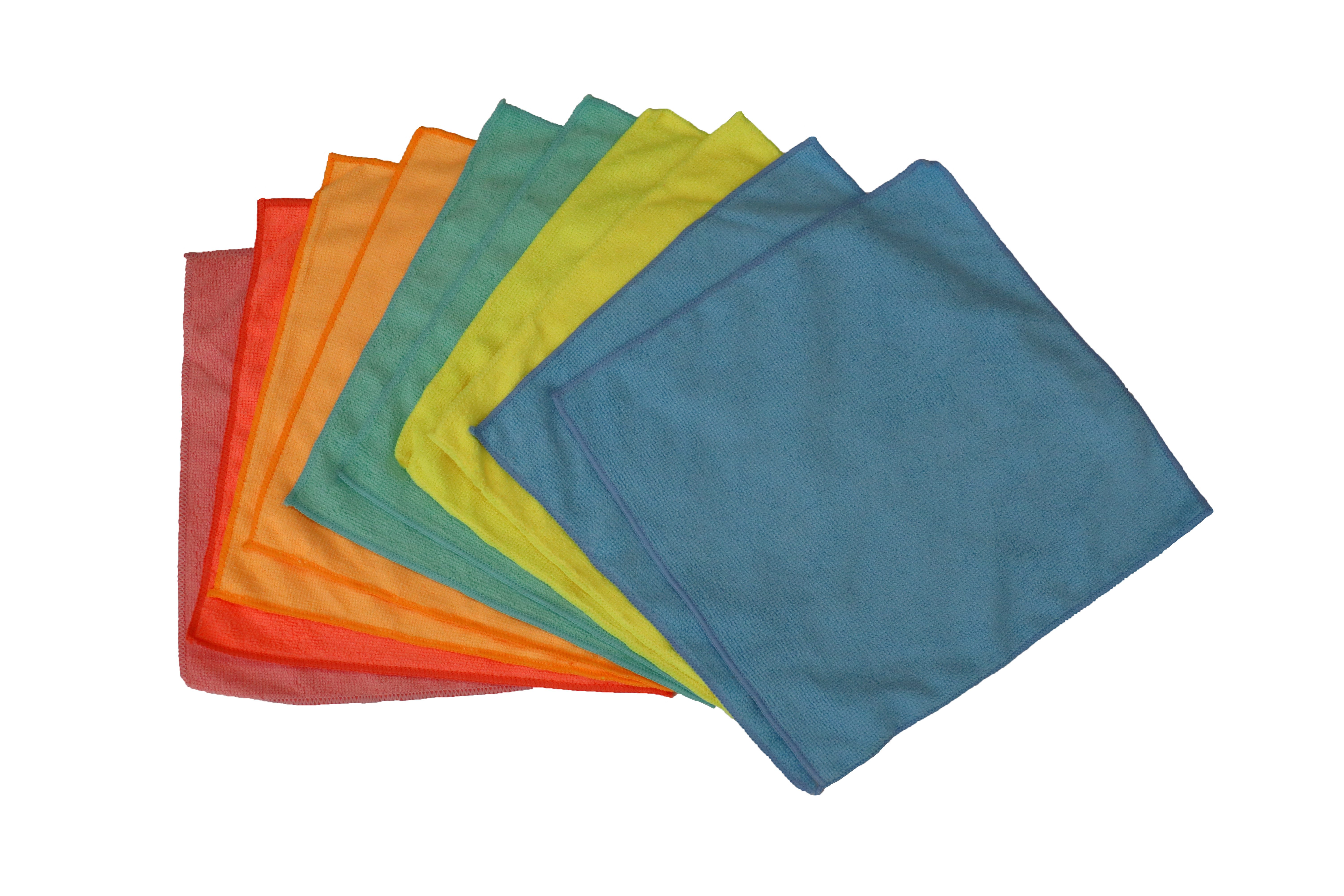 HH-Haushalt Auto 10er Set Microfasertücher 220 GSM, 32 x 32 cm, Farblich sortiert Pflegetuch (Polyester, 32x32 cm, SoftTouch – Sanfte Reinigung für Fahrzeugpflege mit optimaler Saugkraft, 10-tlg., Mikrofaser reinigt Flächen ohne großen Kraftaufwand, Autoreinigung, Auto Trockentuch, Autopflege, Abledern)